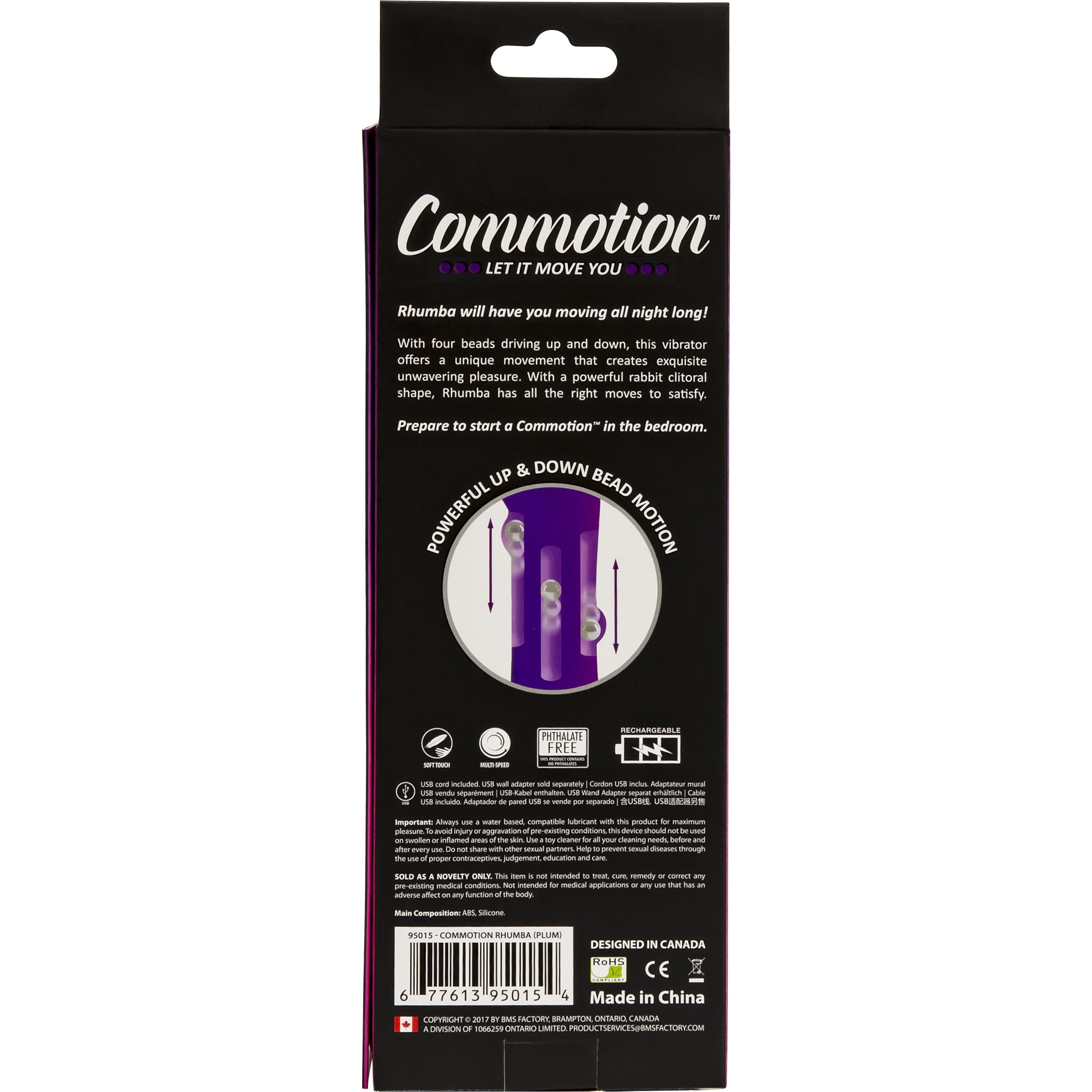 Commotion - Vibromasseur Rhumba - Violet