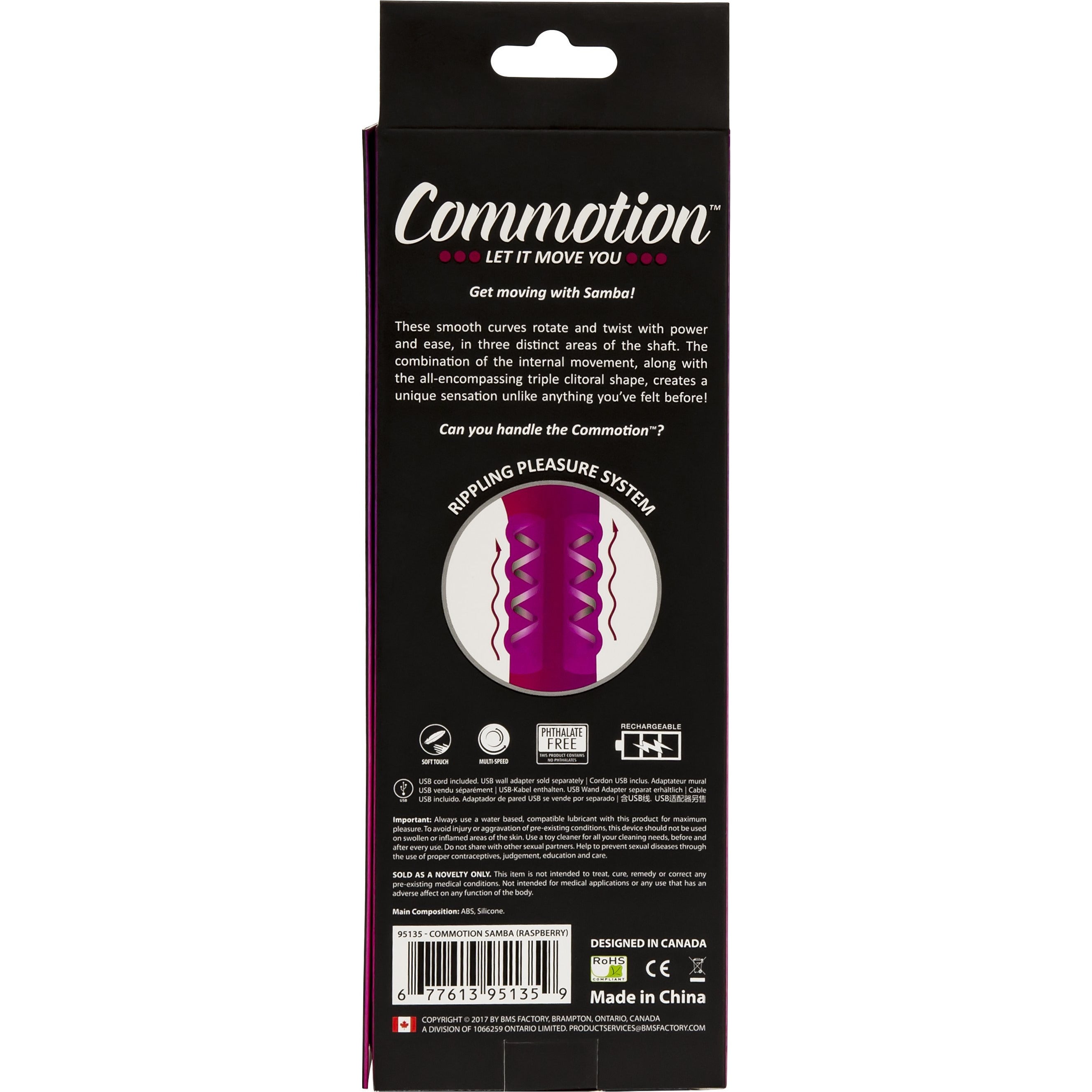 Commotion - Vibrateur Samba - Framboise