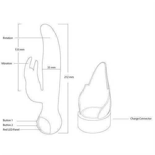 Swan - Adore Petite Elegance- Dual Silicone Vibrator - Hot Pink