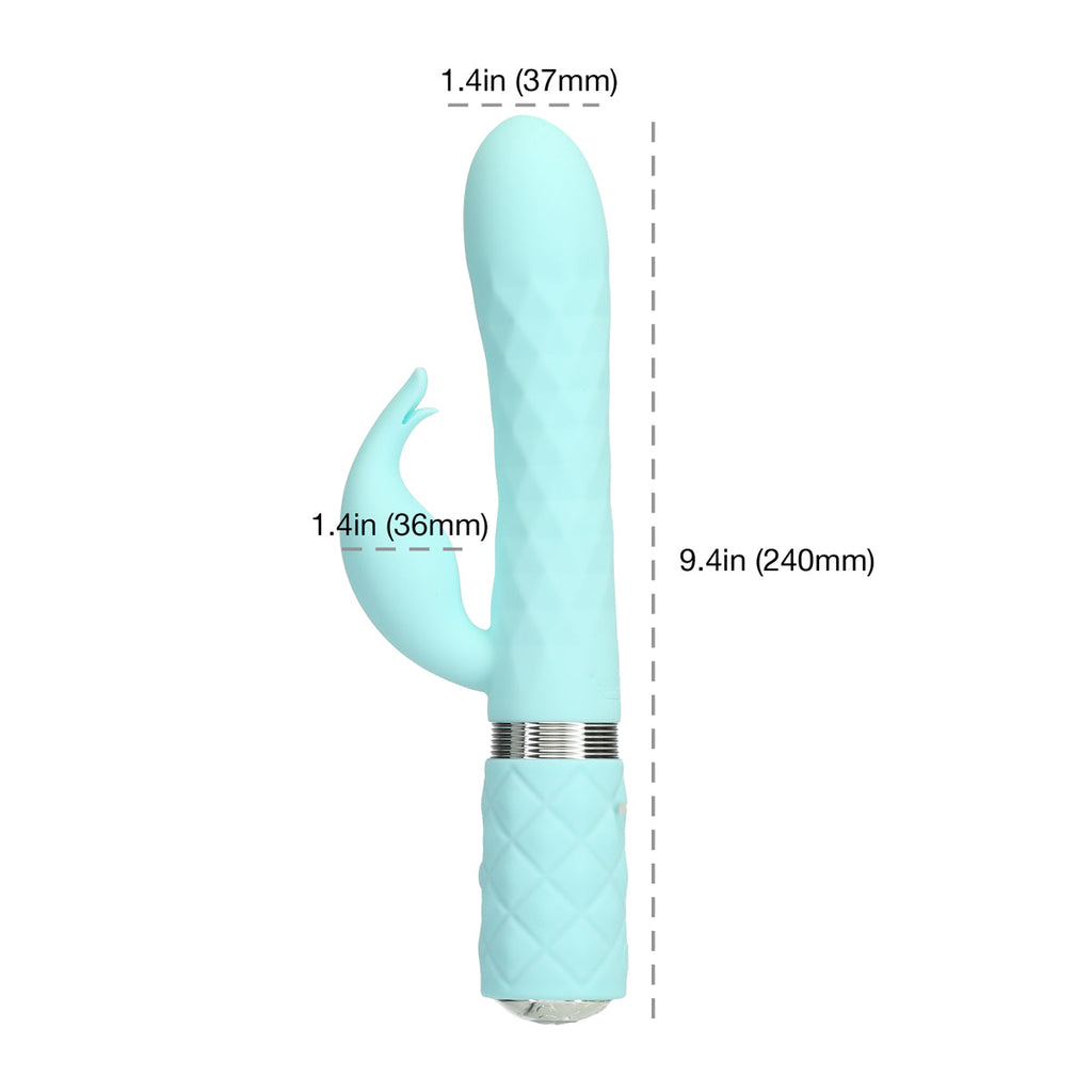 Pillow Talk - Animé - Masseur de luxe à double moteur - Sarcelle