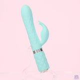 Pillow Talk - Animé - Masseur de luxe à double moteur - Sarcelle