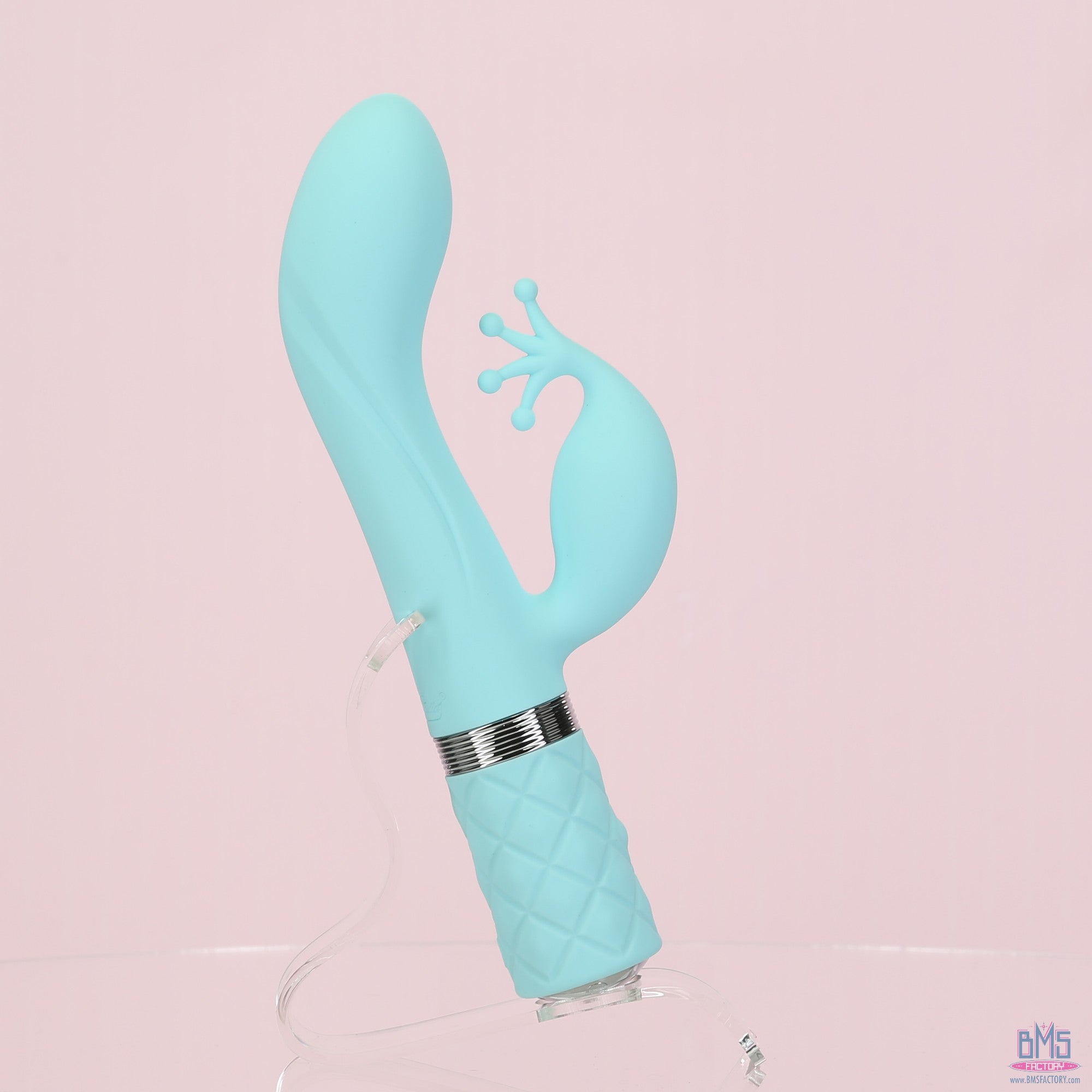 Pillow Talk - Double Vibromasseur Kinky - Rechargeable - Bleu sarcelle