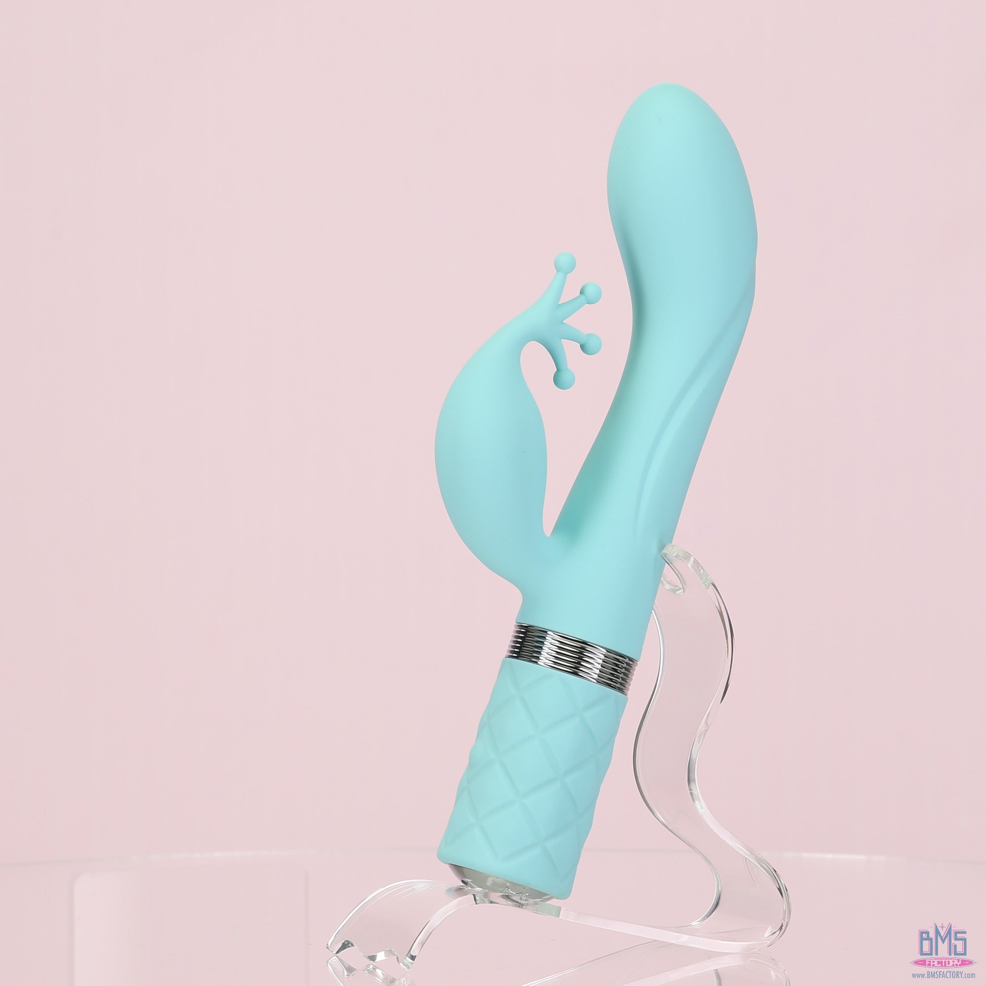 Pillow Talk - Double Vibromasseur Kinky - Rechargeable - Bleu sarcelle