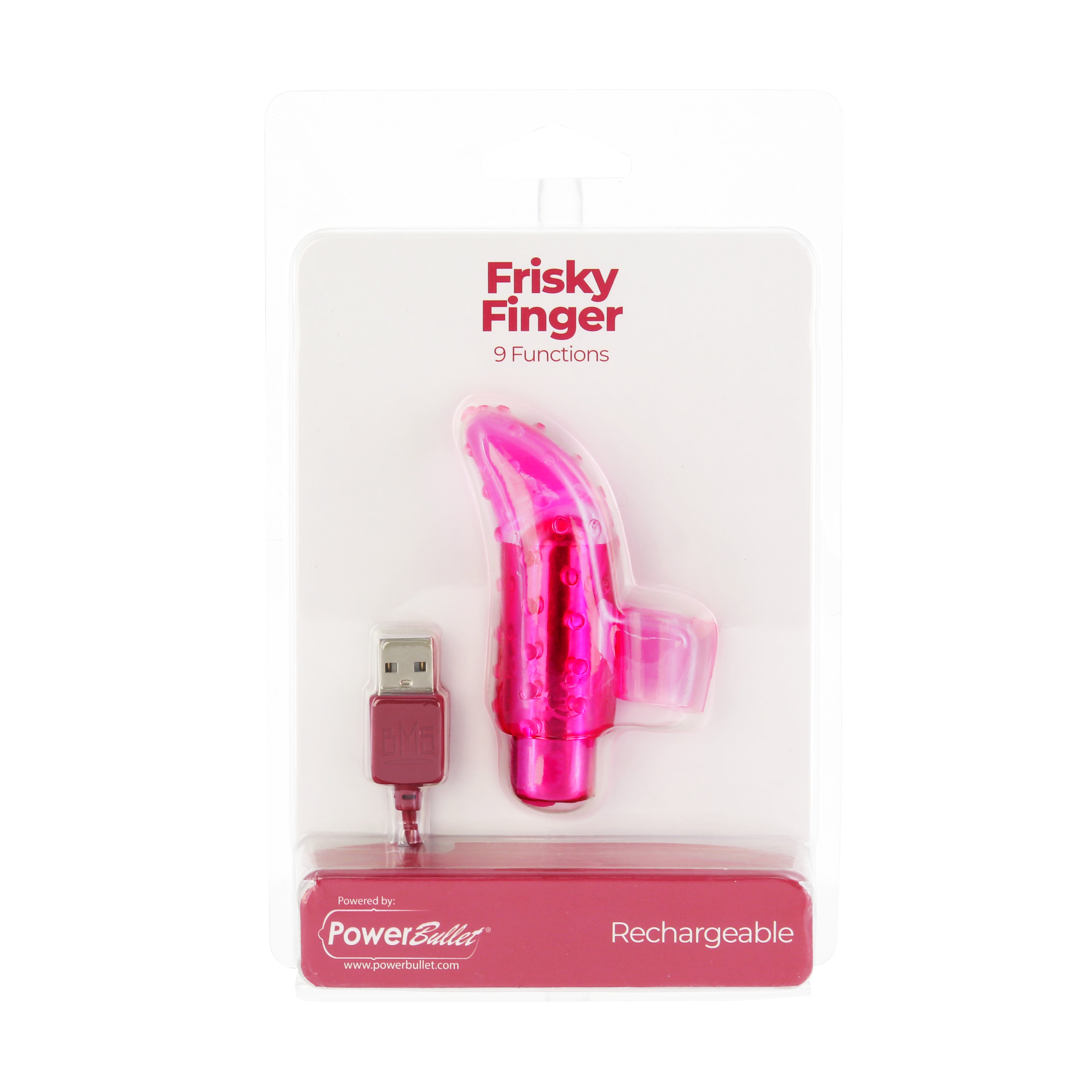 Rechargeable Frisky Finger - Vibrator & Clitoral Stimulator - Pink