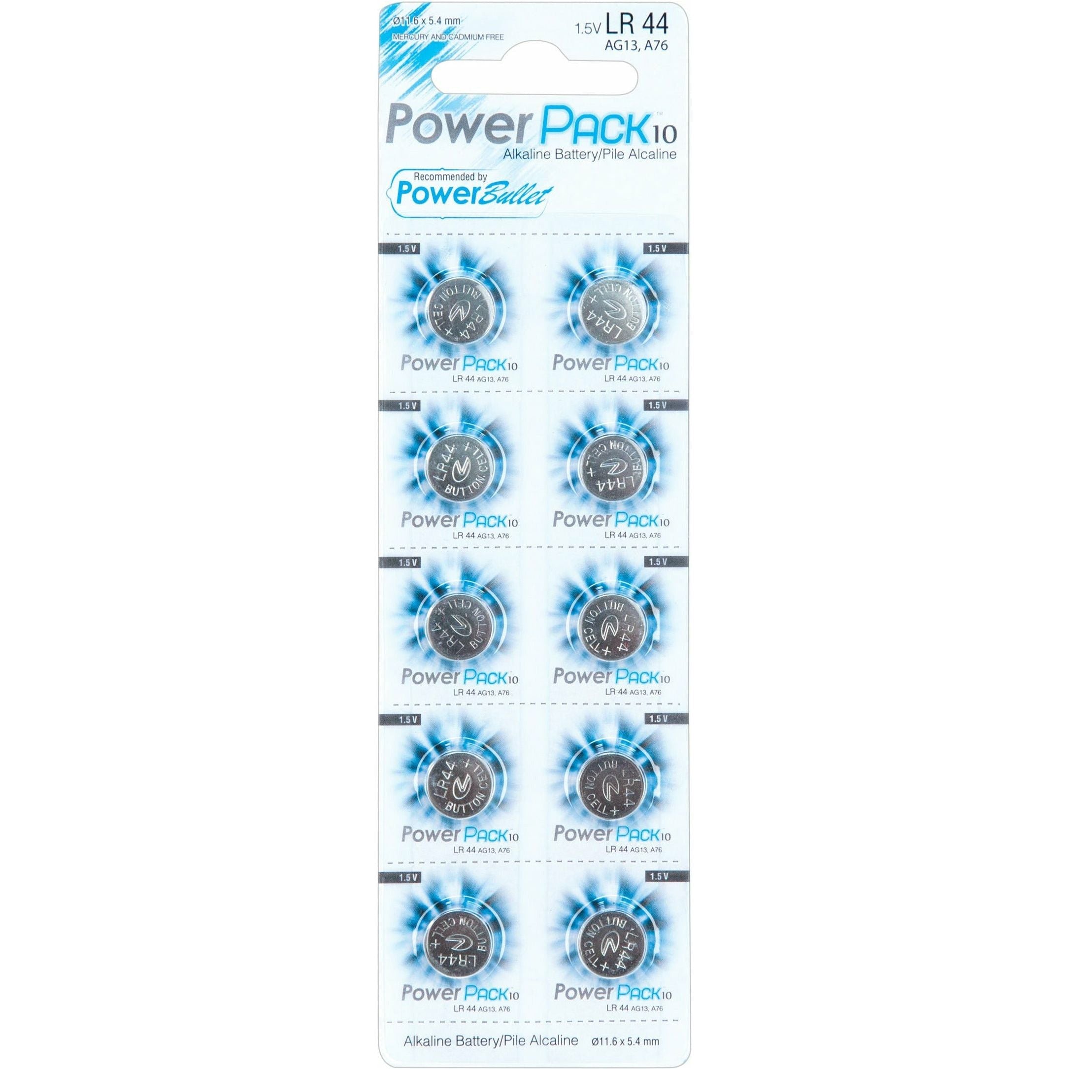 PowerBullet - Bullet Vibrator LR44 Cell Batteries - 10 Pack