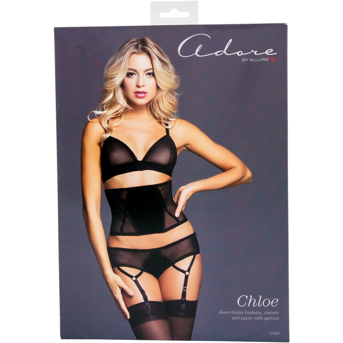 Adore by Allure - Chloe Sheer Desire 3 Piece Set - Black - M