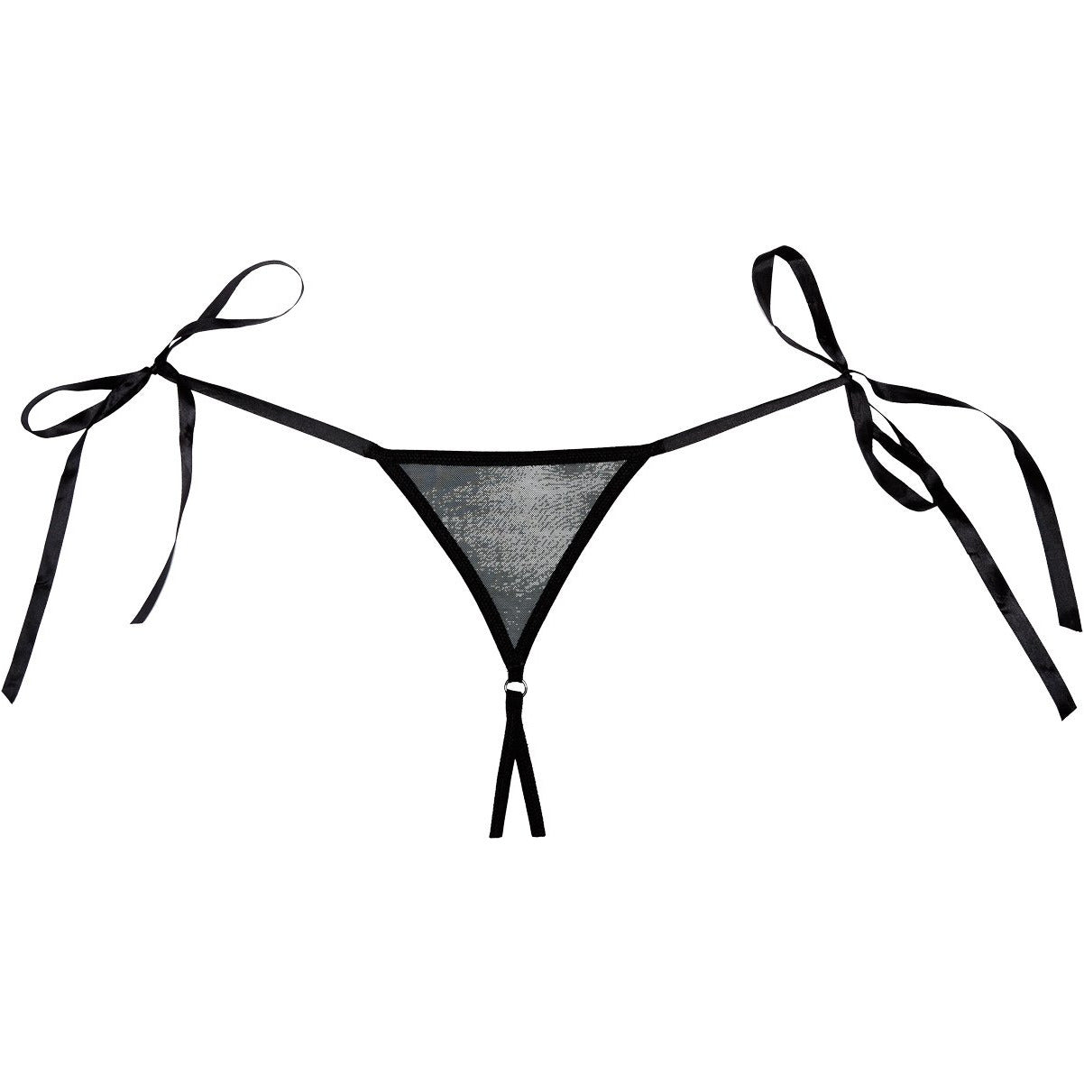 Adore by Allure - Culotte Lolita en dentelle festonnée sans entrejambe - Noir