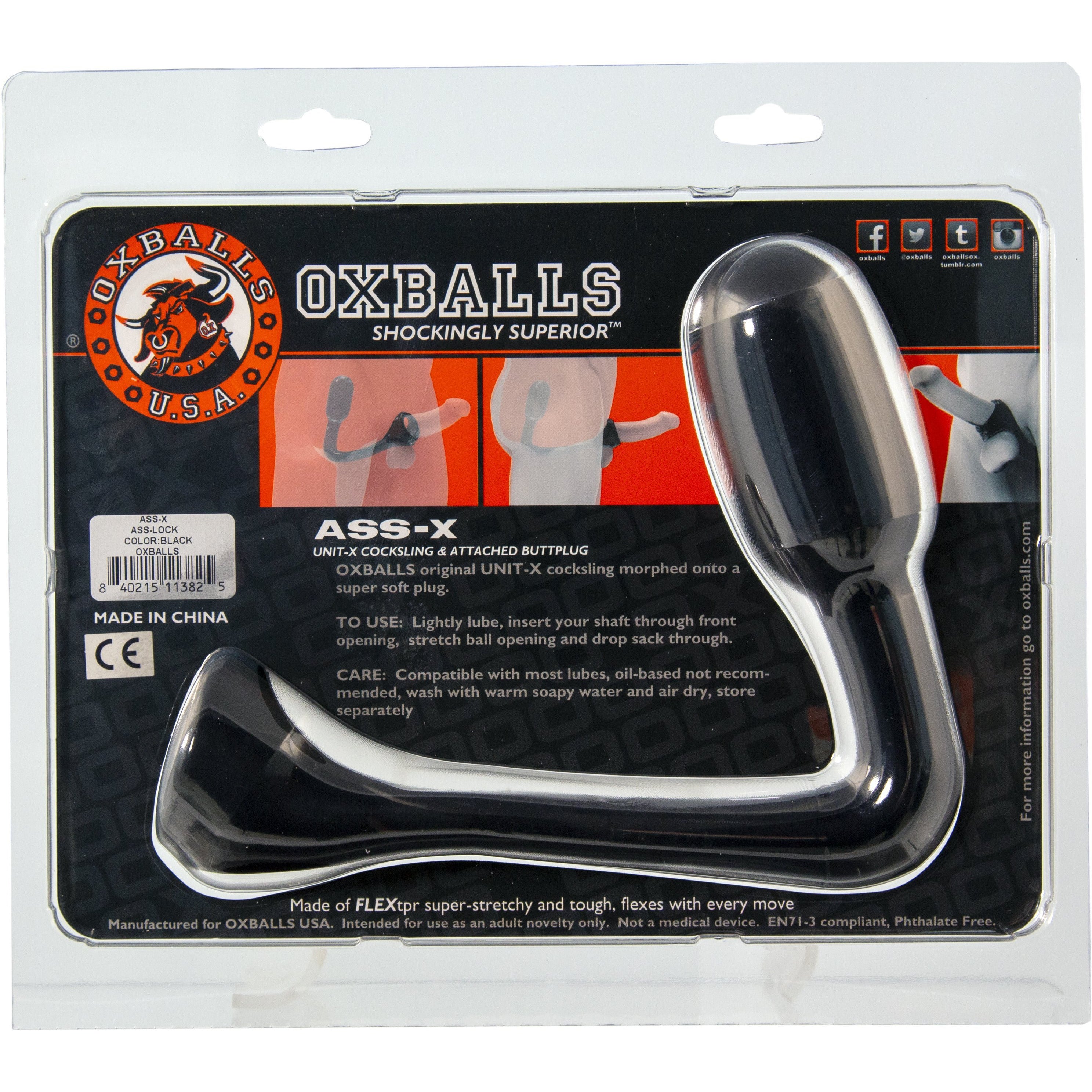 OXBALLS - ASS-X Ass-Lock - Black