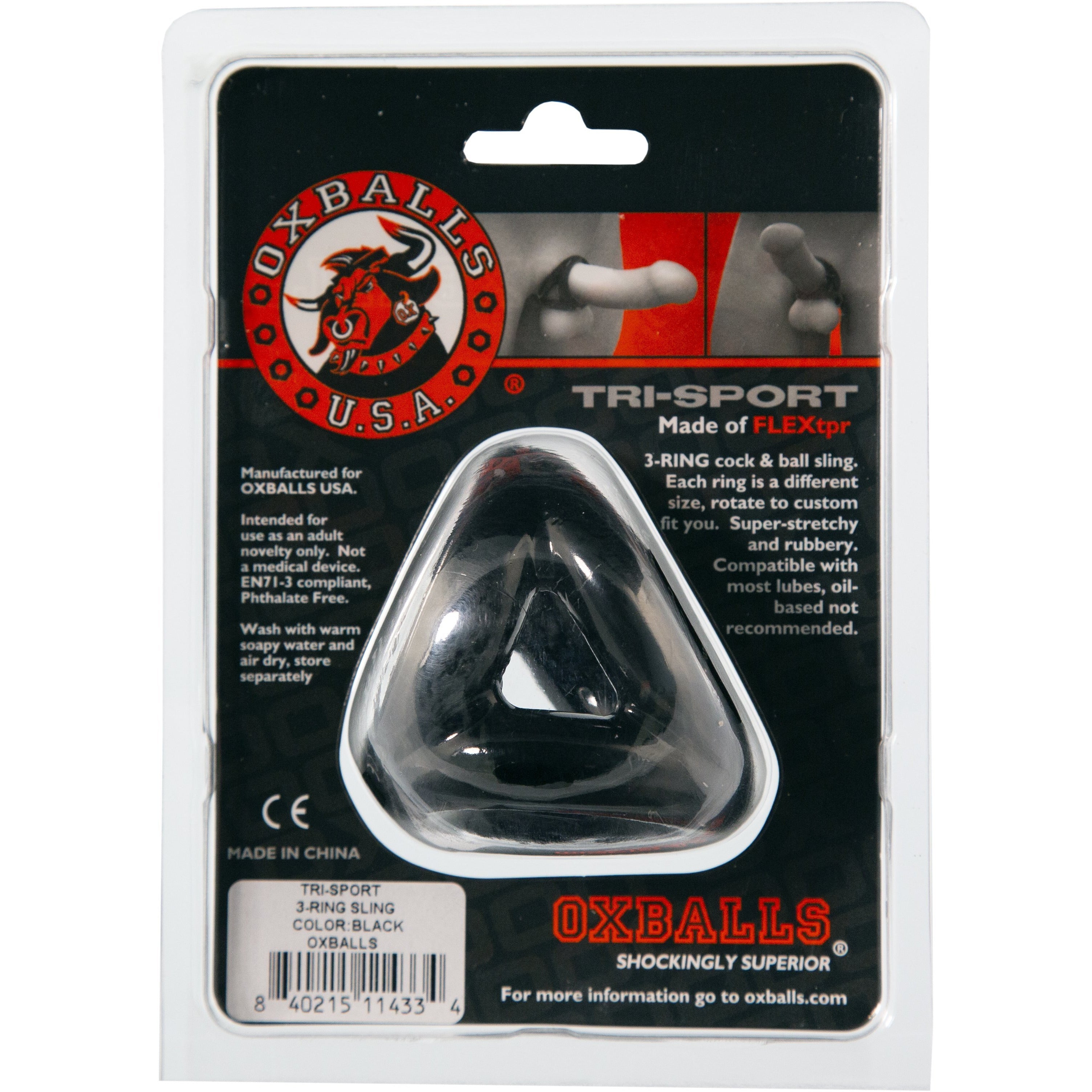 Oxballs Tri-Sport 3 Anneaux Anneau de Coq