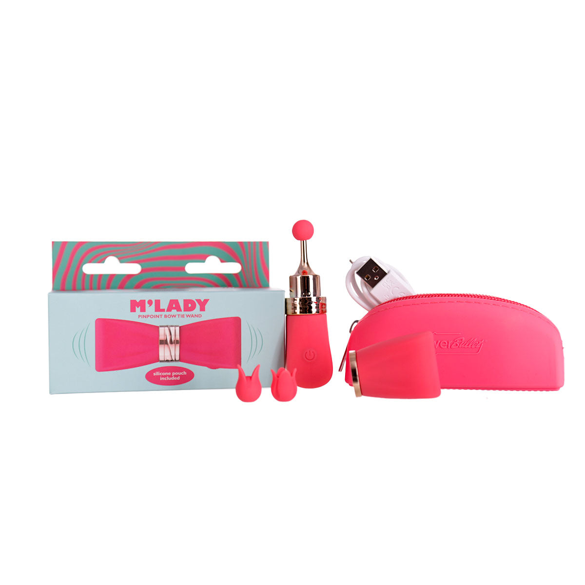 M’Lady Pinpoint Bowtie Wand - Coral