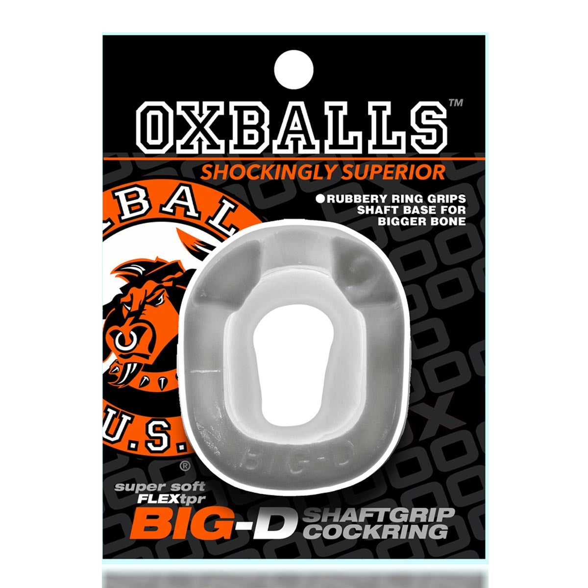 Oxballs - Anneau pénien Big-D Shaft Grip – Transparent