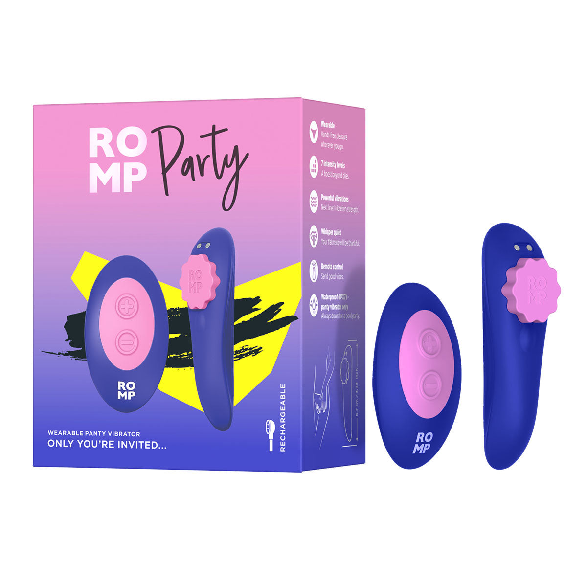 ROMP - Party Wearable Panty Vibrator - Purple