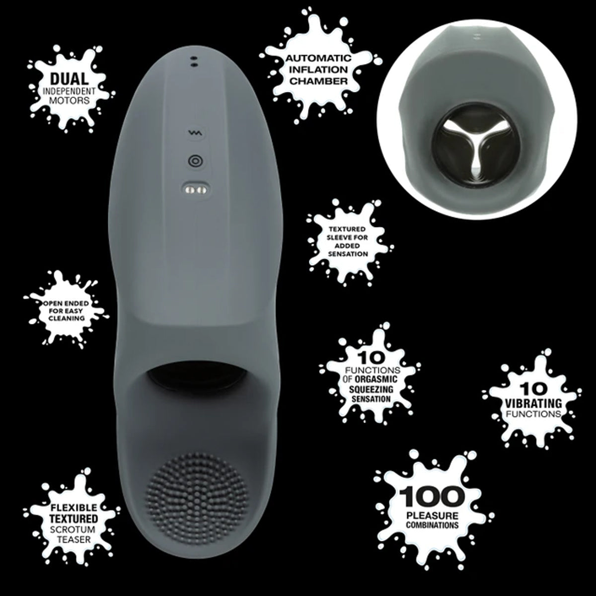 Calexotics® Milk Master – Rechargeable  Squeeze & Please Stroker