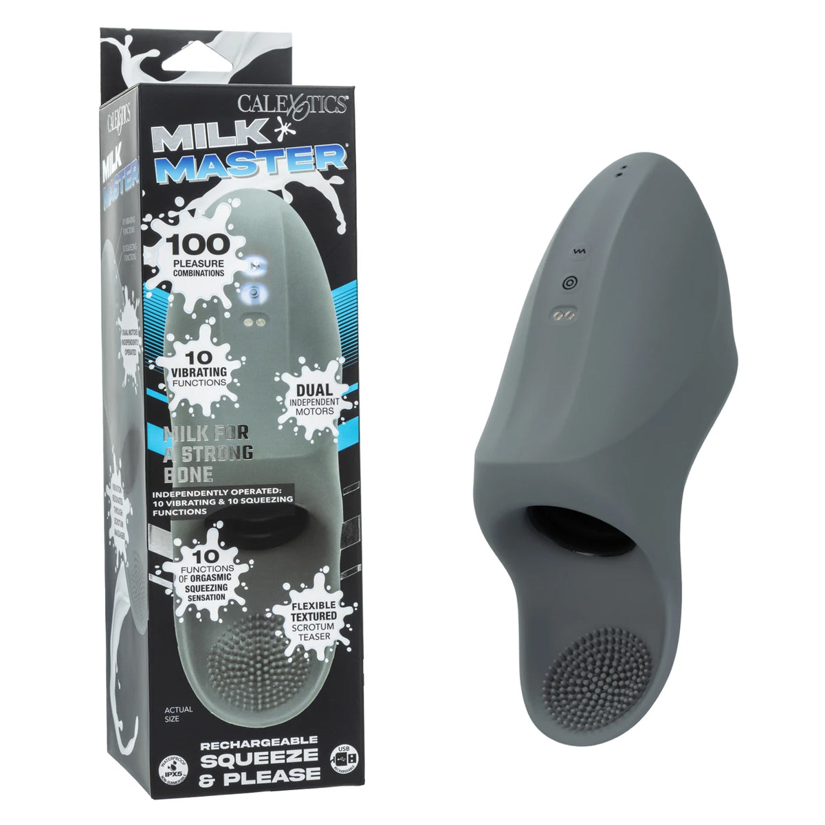 Calexotics® Milk Master – Rechargeable  Squeeze & Please Stroker