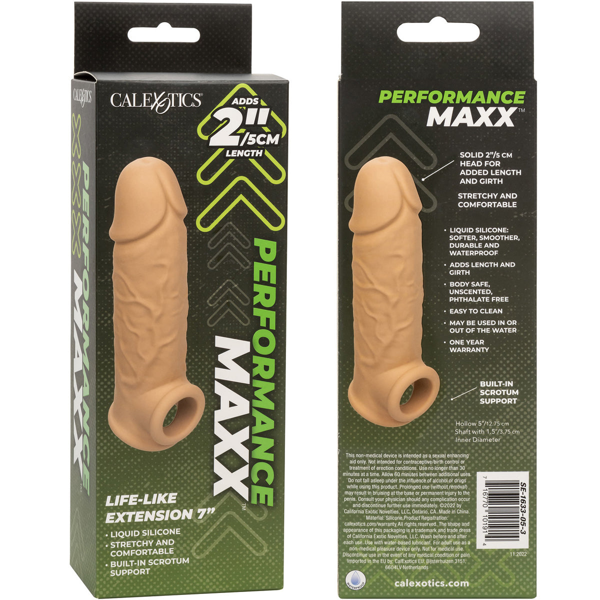 CALEXOTICS® - PERFORMANCE MAXX - Life-Like Penis Extension - 7” - Ivory