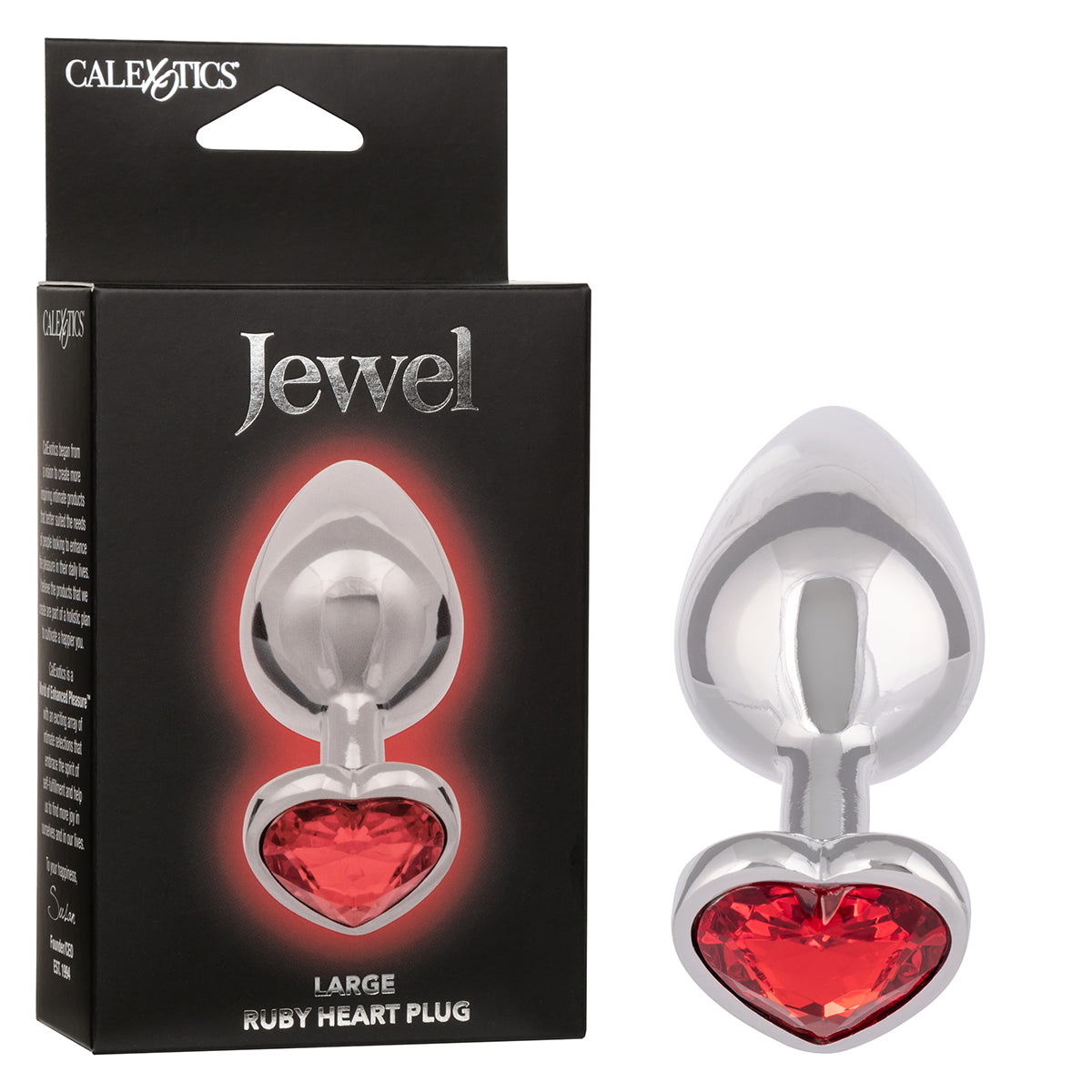 CalExotics® Plug Coeur Rubis Large Bijou - Rubis