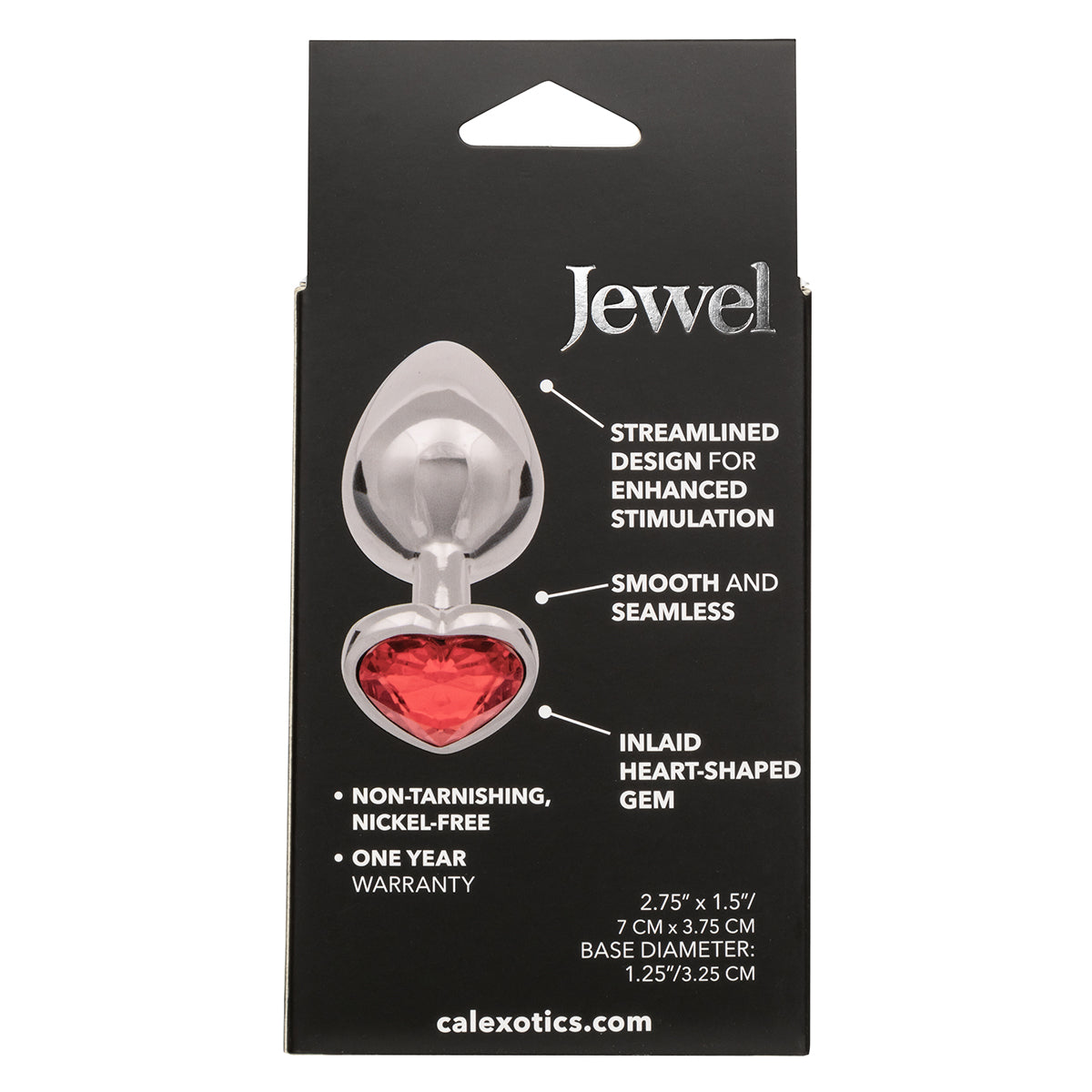CalExotics® Plug Coeur Rubis Large Bijou - Rubis