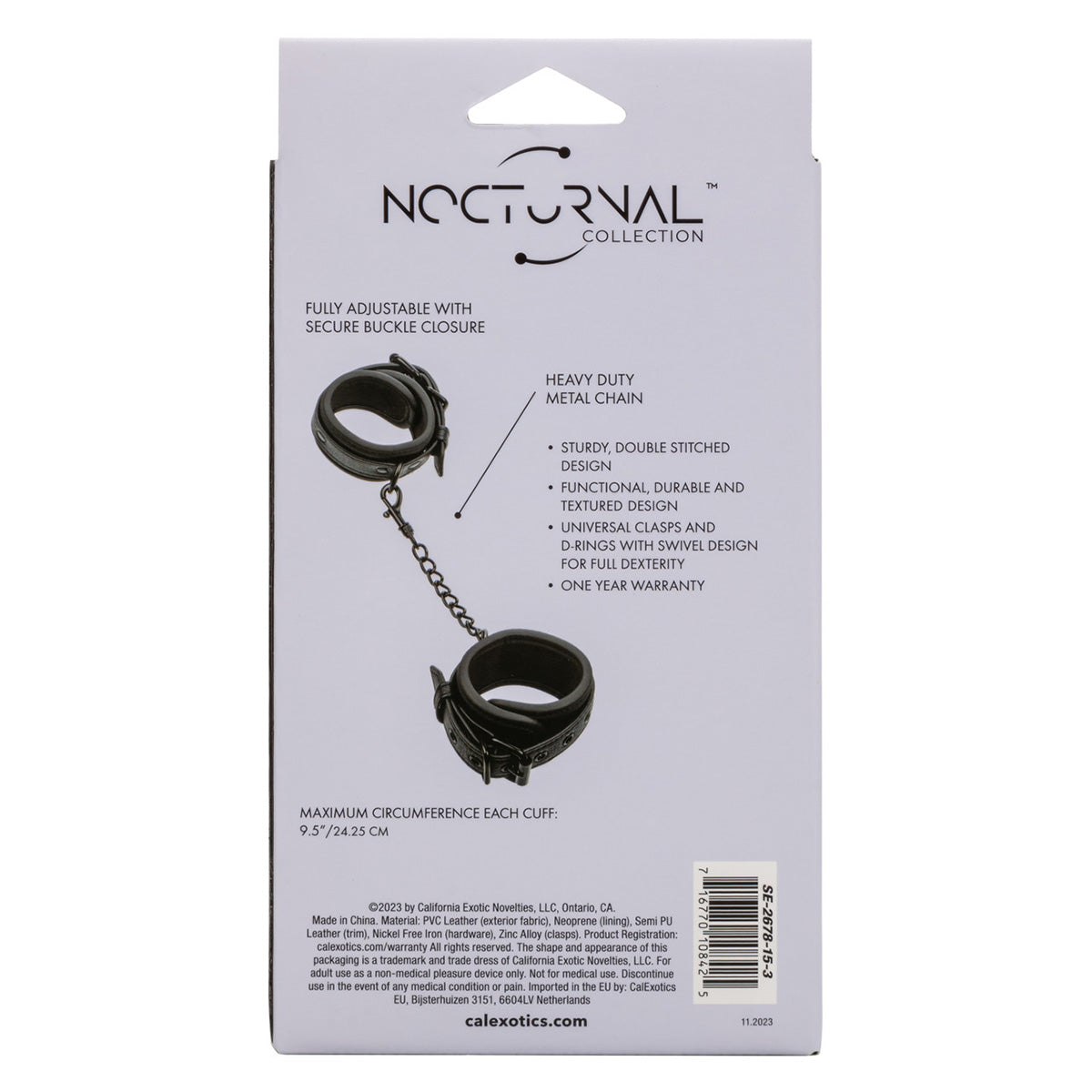 Menottes Nocturnal CalExotics® - Noir