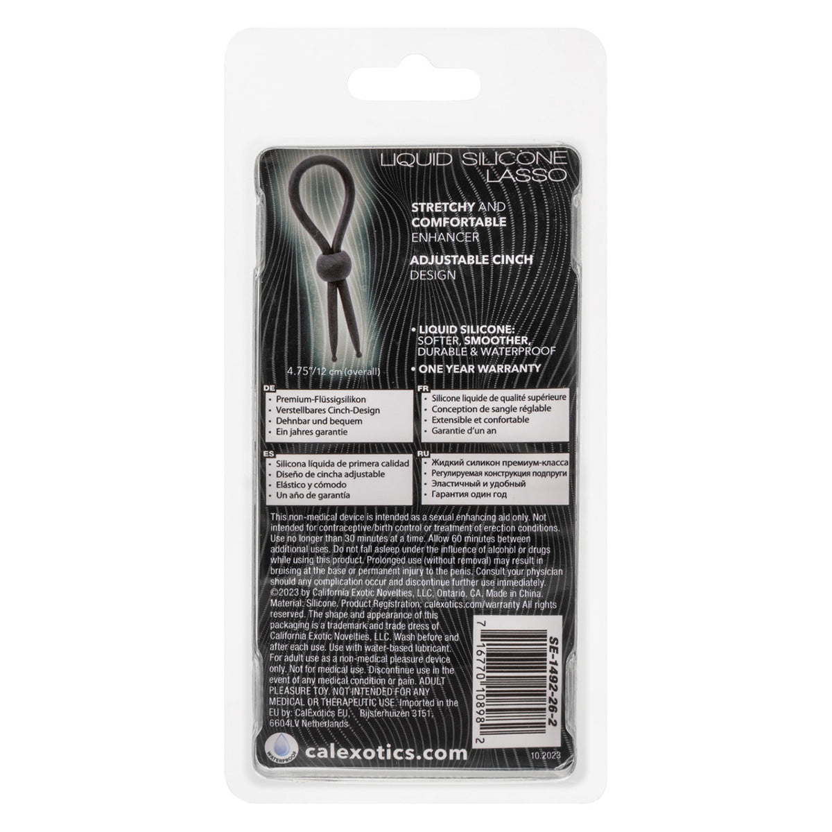 CalExotics® Alpha Lasso en silicone liquide - Noir