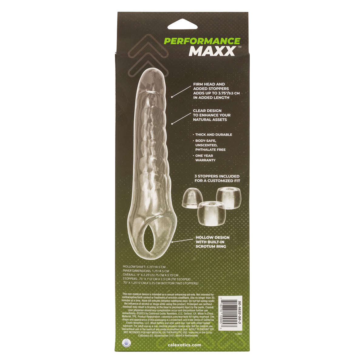 CALEXOTICS® - PERFORMANCE MAXX Clear Ridged Extension Kit