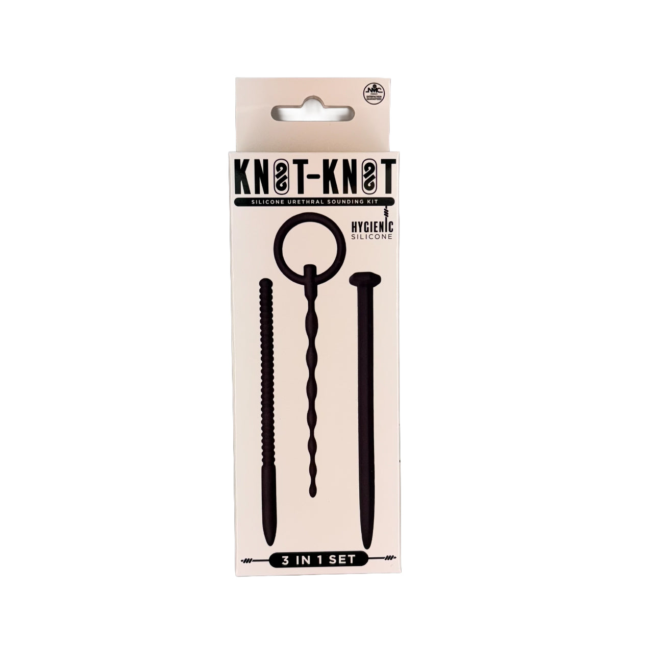 Knot-Knot – Silicone Urethral Sounding Kit – 3-in-1 Set – Black