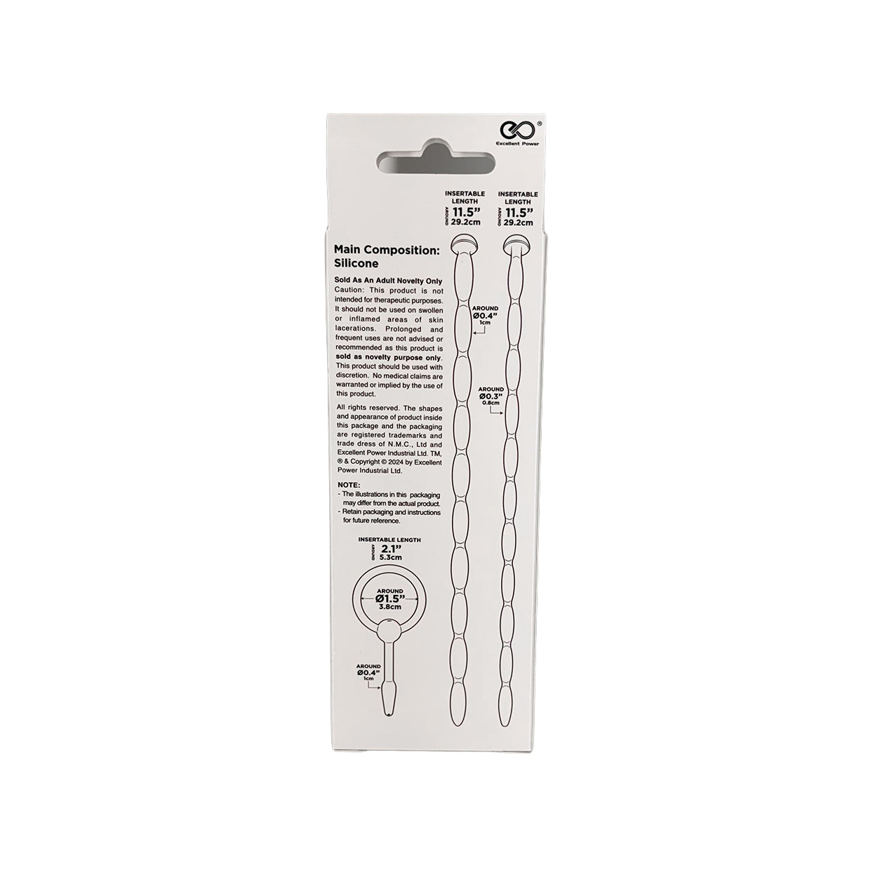 NMC – Knot-Knot – Kit de dilatation urétrale en silicone – Ensemble 3-en-1 – Noir