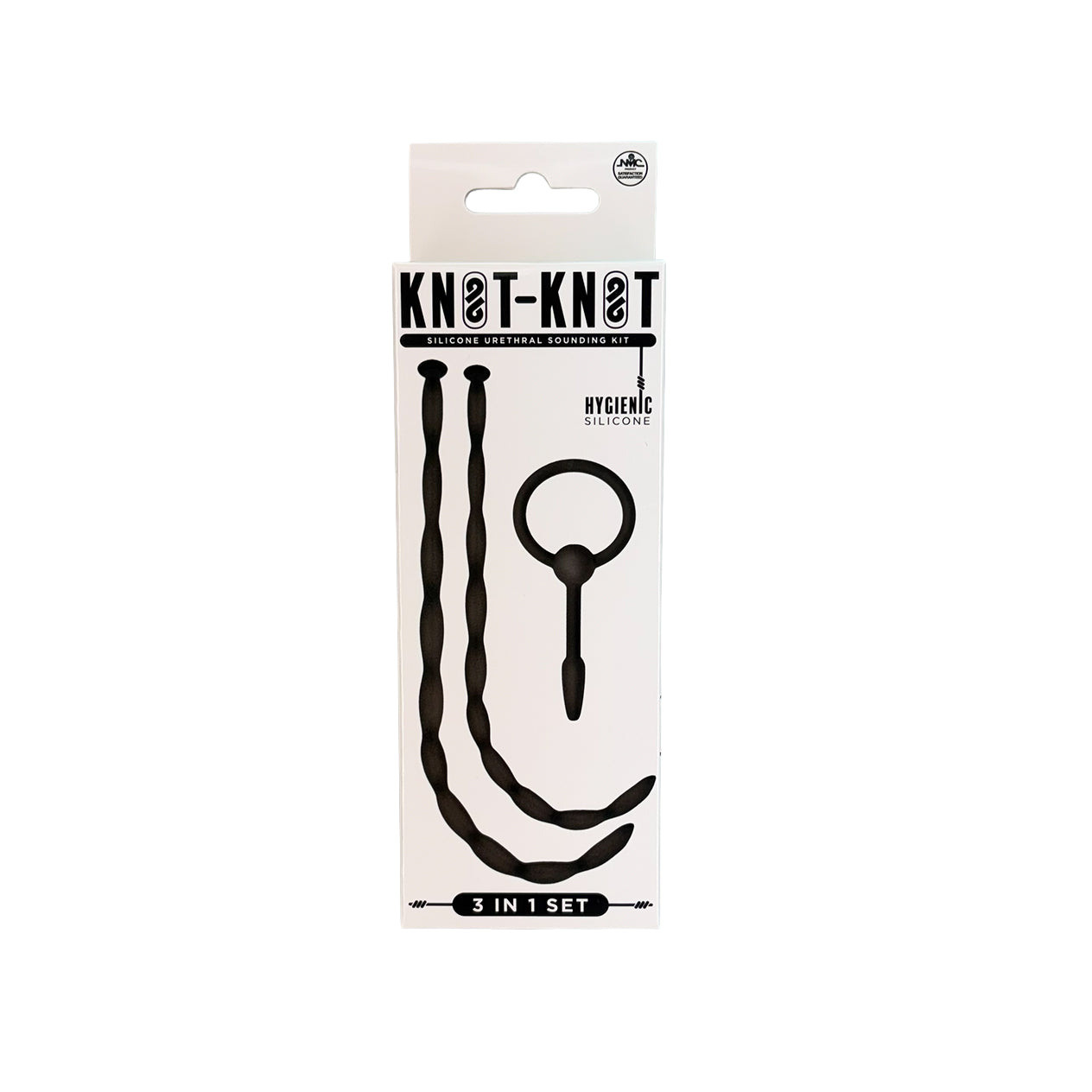 NMC – Knot-Knot – Silicone Urethral Sounding Kit – 3-in-1 Set – Black