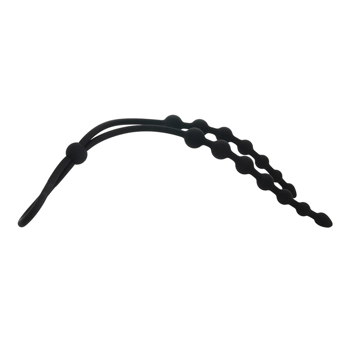 NMC – Arse Beads – Ribbed Silicone Anal Beads – Black