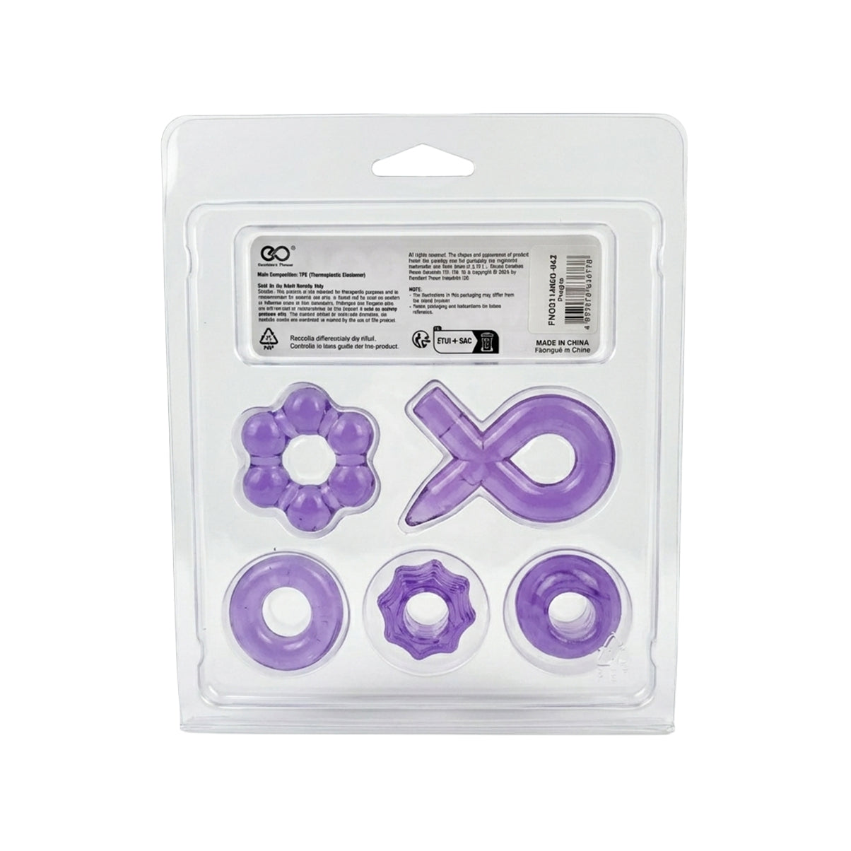 NMC – Hardcore Powerful Set – Hygienic Ornaments – 5 Rings – Purple