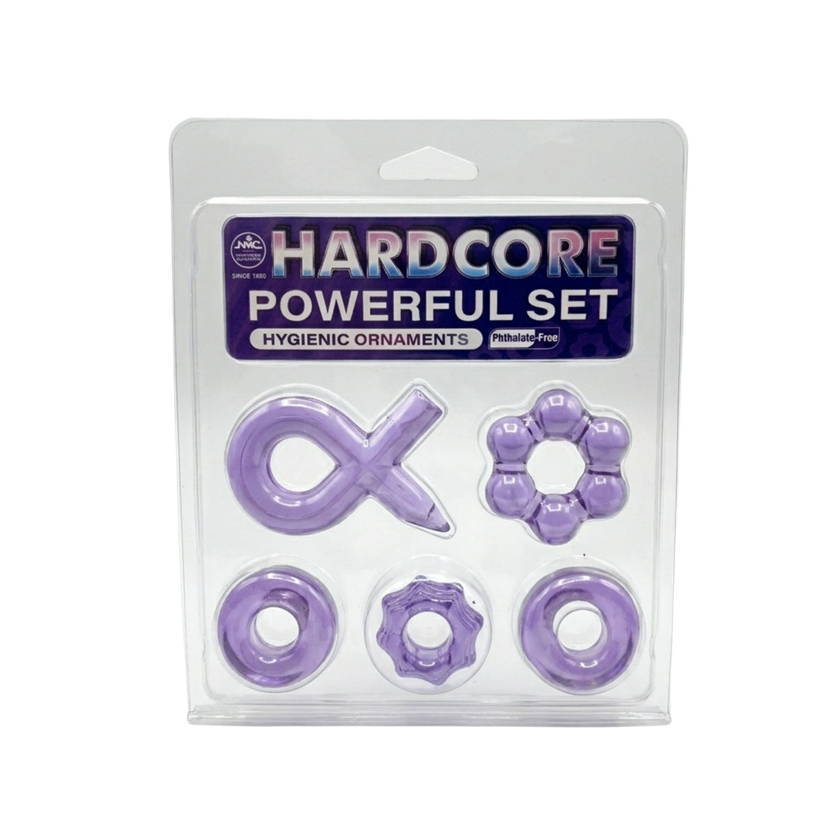 NMC – Hardcore Powerful Set – Hygienic Ornaments – 5 Rings – Purple