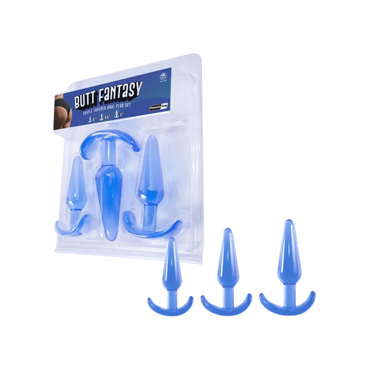 NMC – Butt Fantasy – Triple Tapered Anal Plug Set – Blue