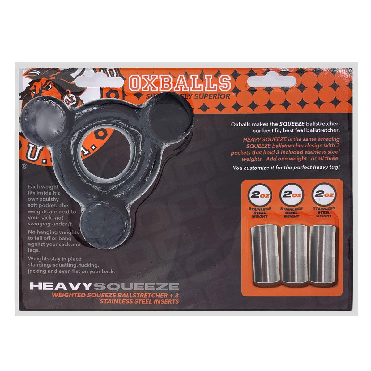 Oxballs Heavy Squeeze - Écarteur de testicules - Noir