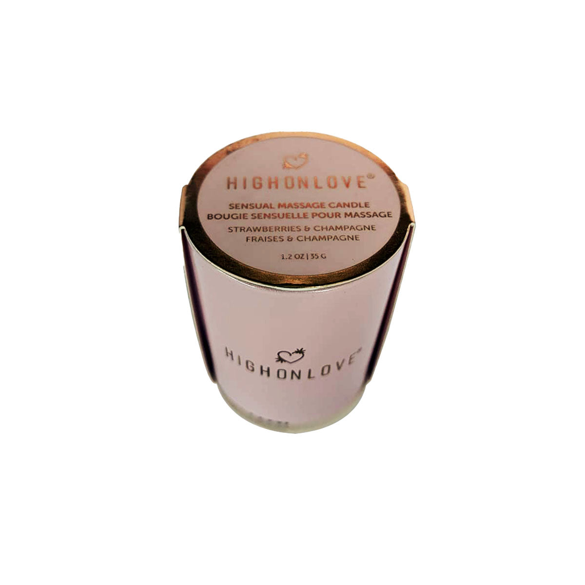 Bougie miniature High on Love Fraise & Champagne – 34 g