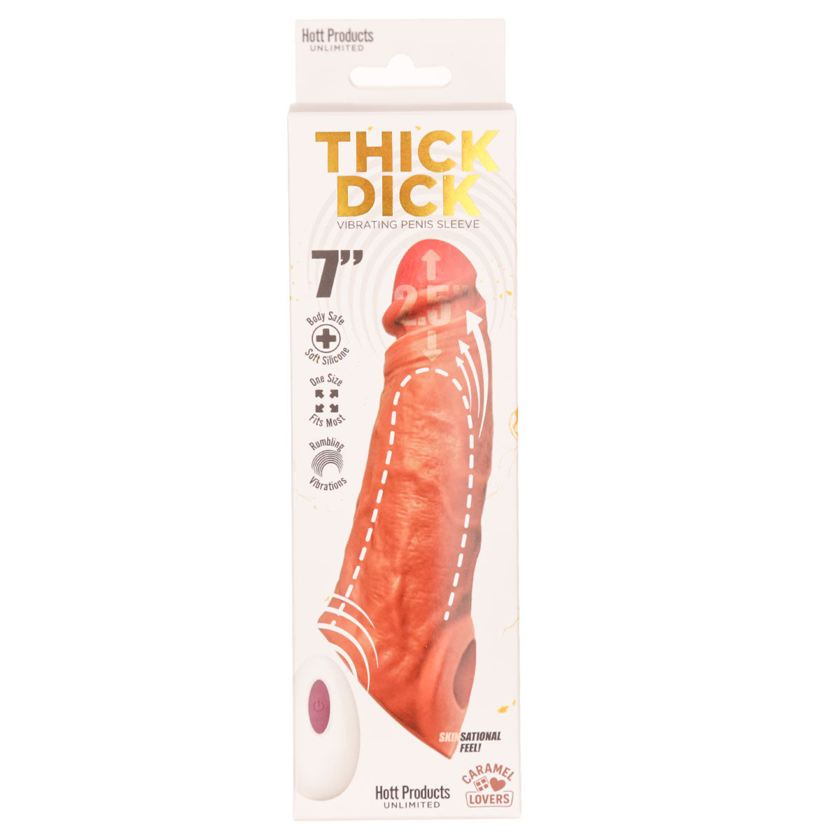 Manchon vibrant épais pour pénis – Caramel