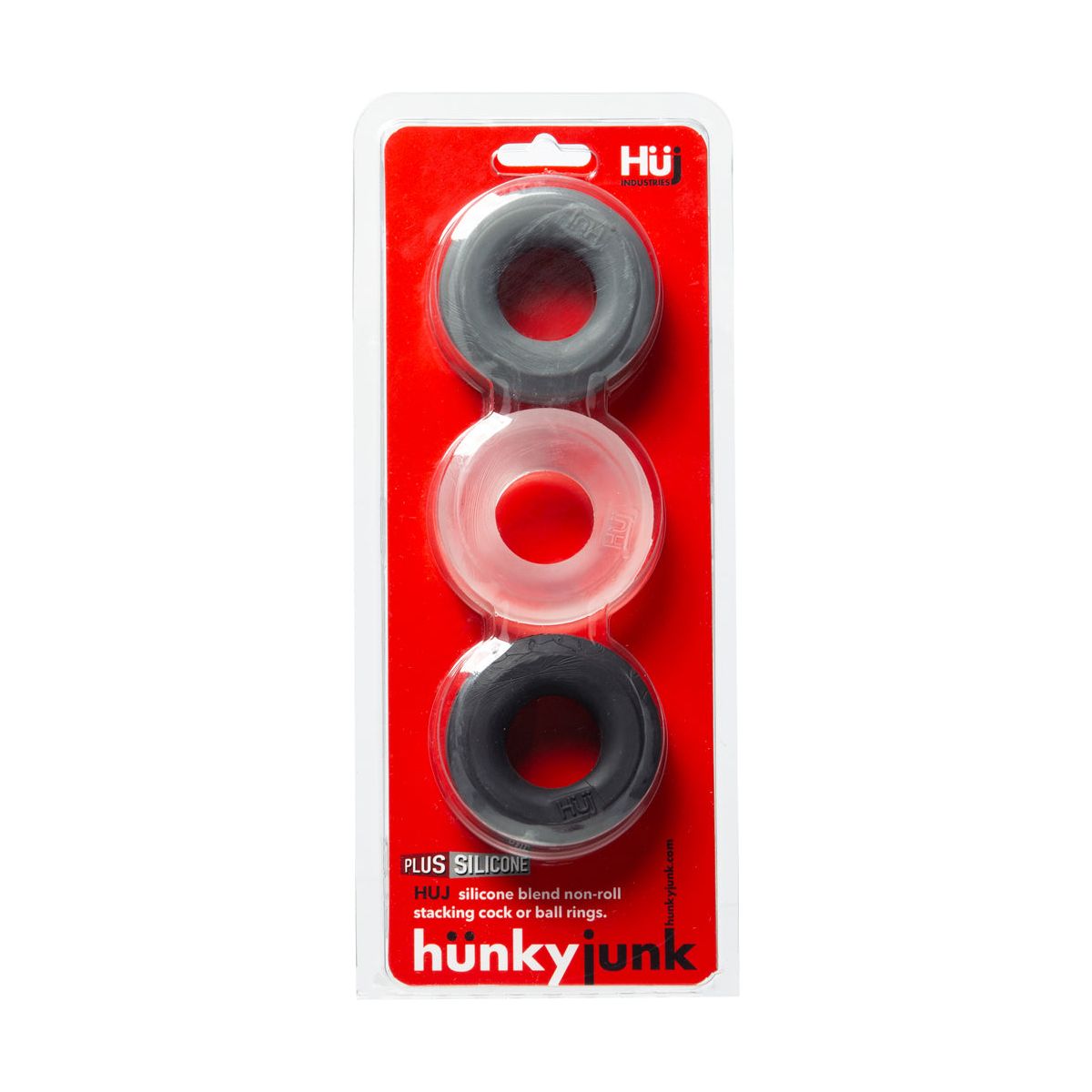 Oxballs Silicone Hünky Junk, lot de 3 anneaux péniens – Multi