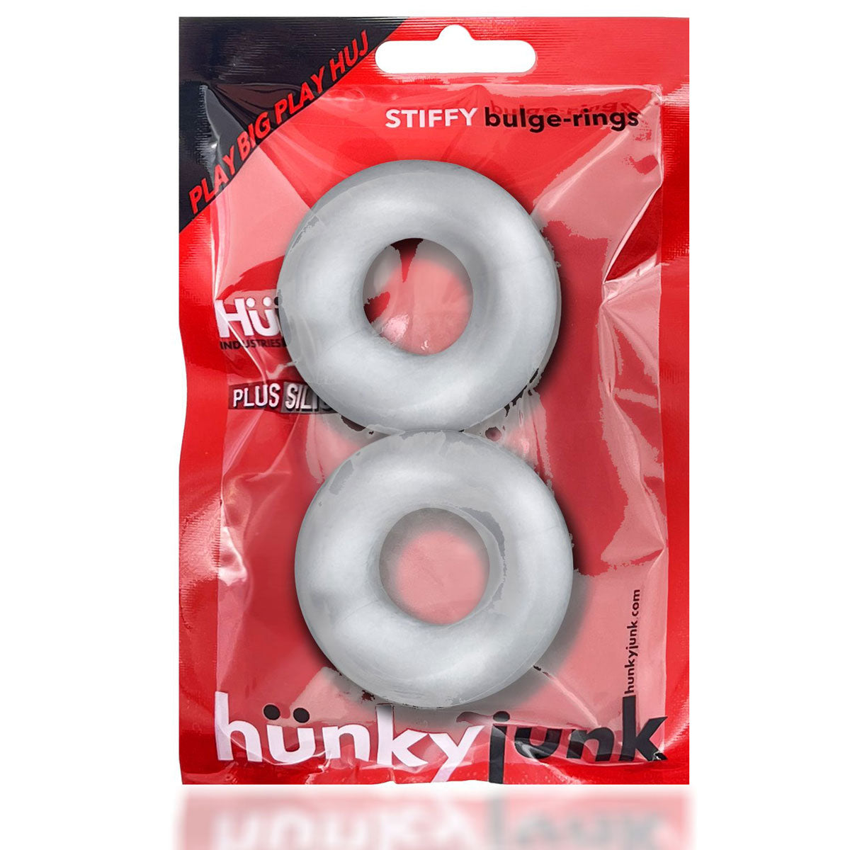 Oxballs Silicone Hunky Junk - 2 anneaux péniens - Transparent givré