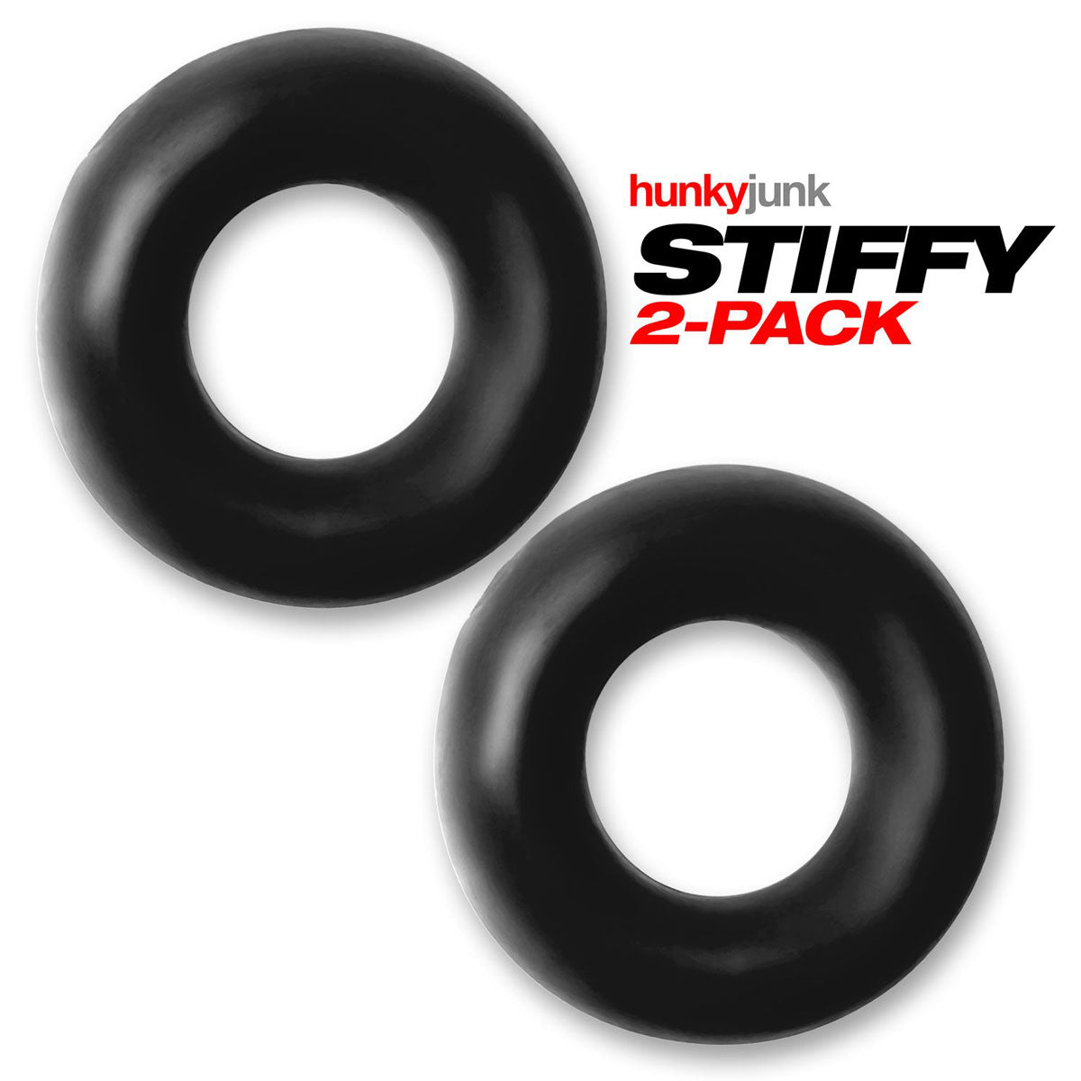 Oxballs Silicone Hunky Junk - Anneaux péniens C-Rings, lot de 2 - Tar Ice