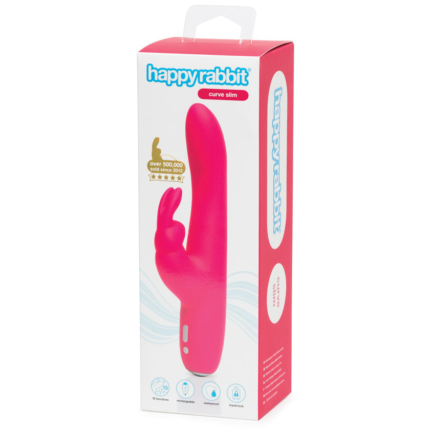 Happy Rabbit - Curve Slim Rechargeable Vibrator - Pink