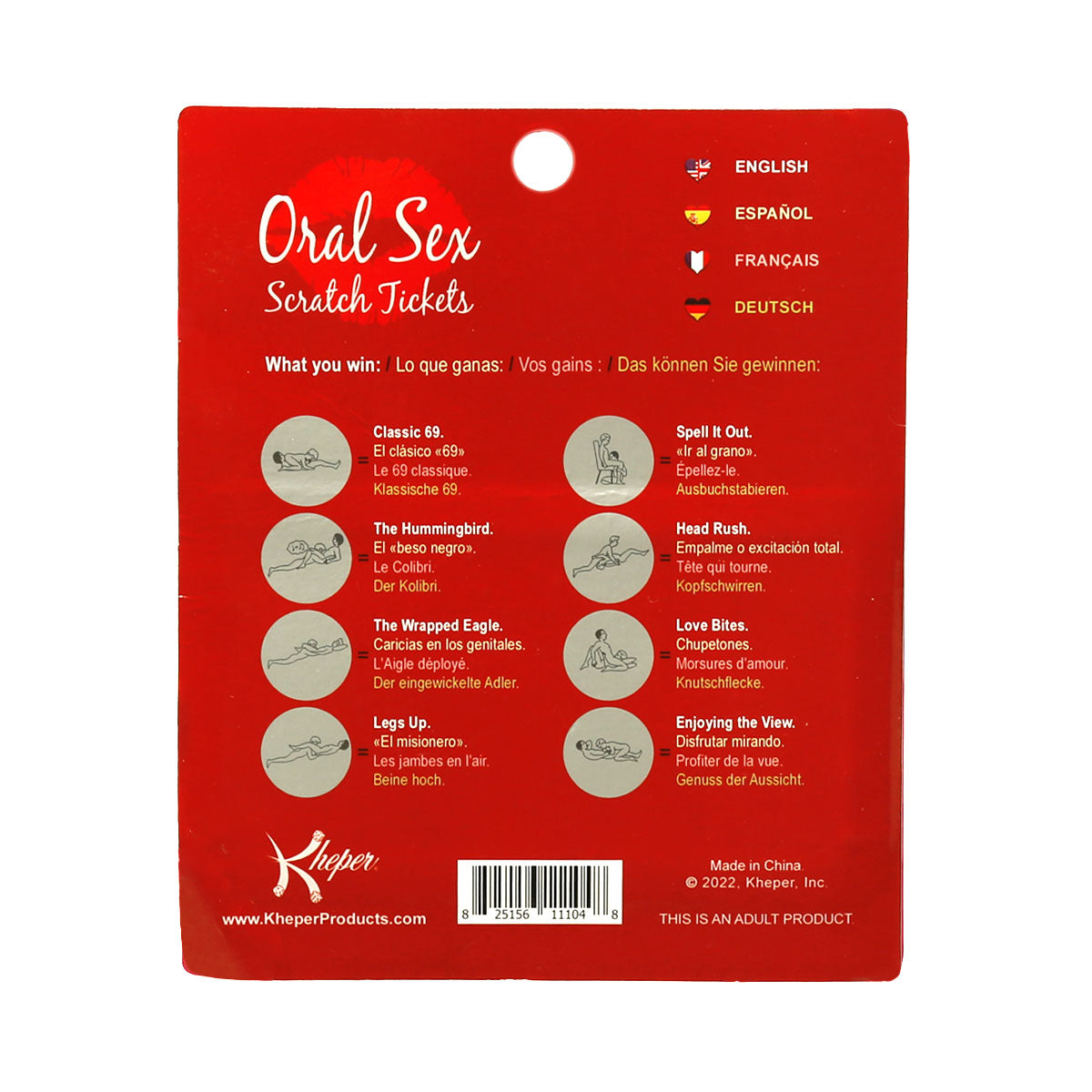 Kheper Games - Oral Sex Scratch Tickets - 8 Pack