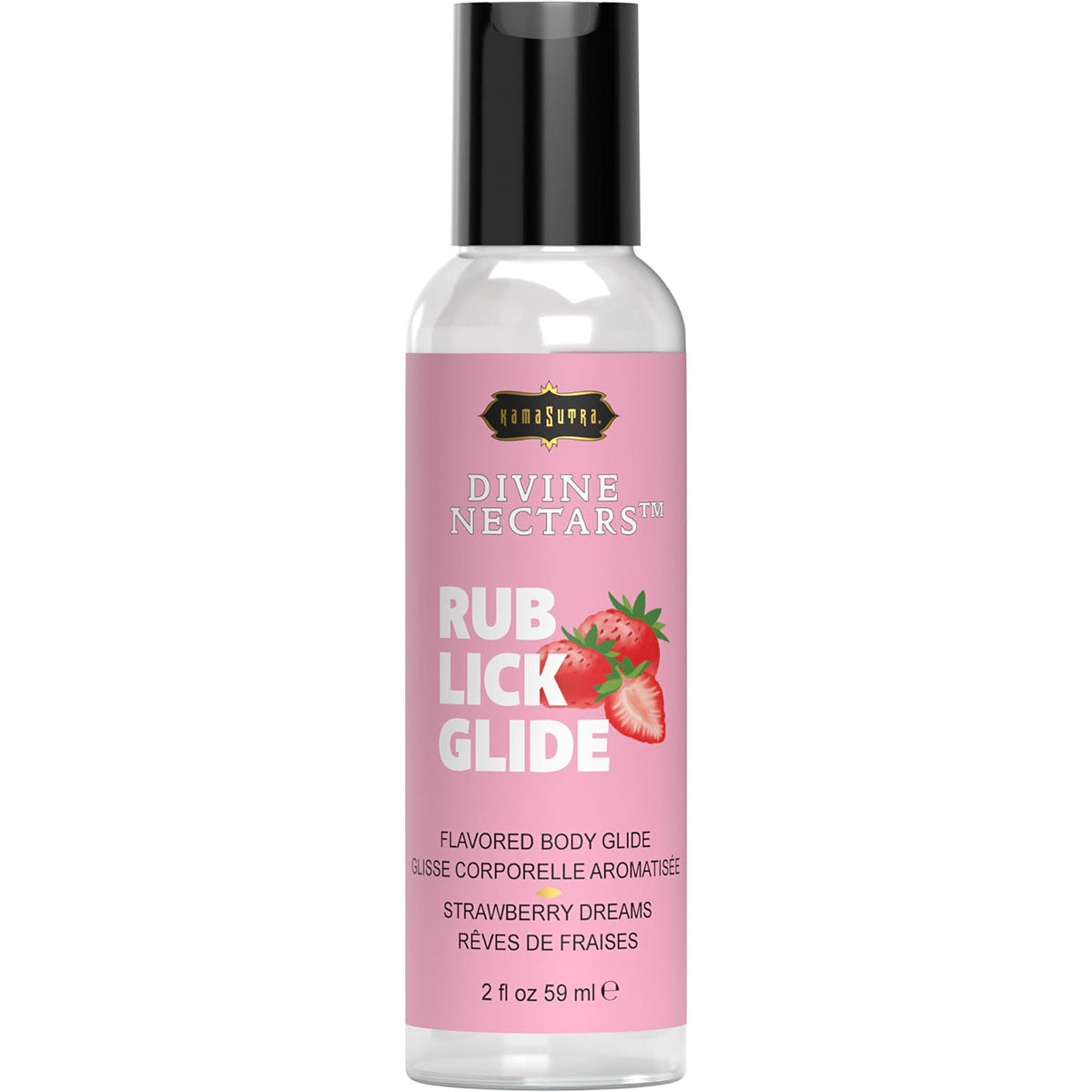 Kama Sutra – Nectar Divin – Lubrifiant corporel aromatisé – Rêves de Fraise – 59 ml/2 oz
