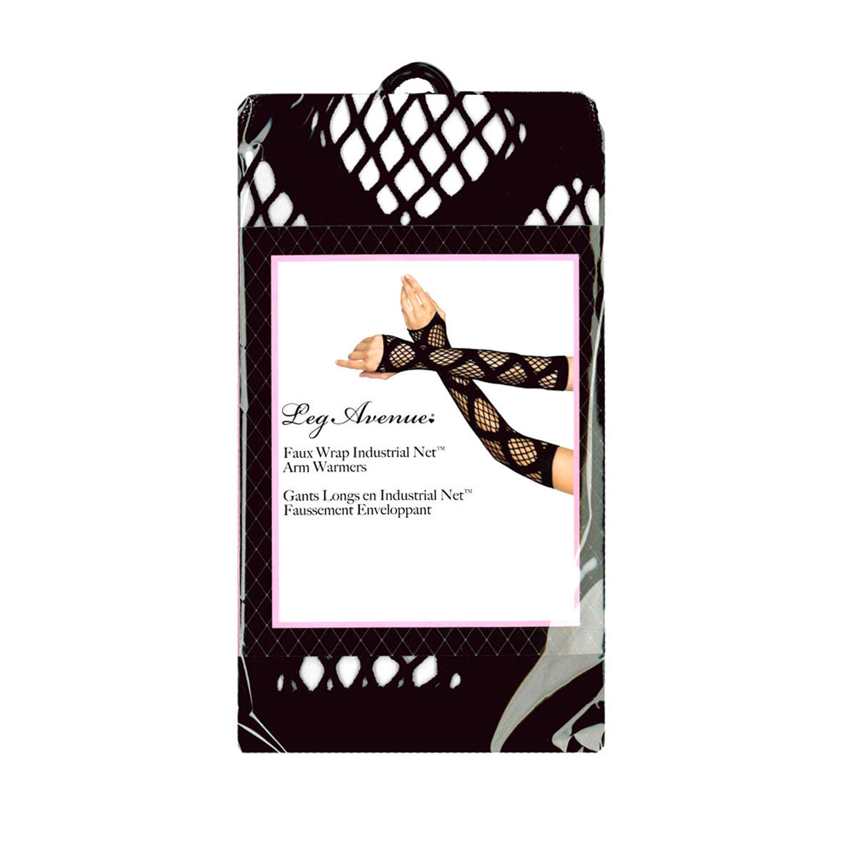 Leg Avenue® - Mitaines Faux Wrap Industrial Net™ – Noir – TU
