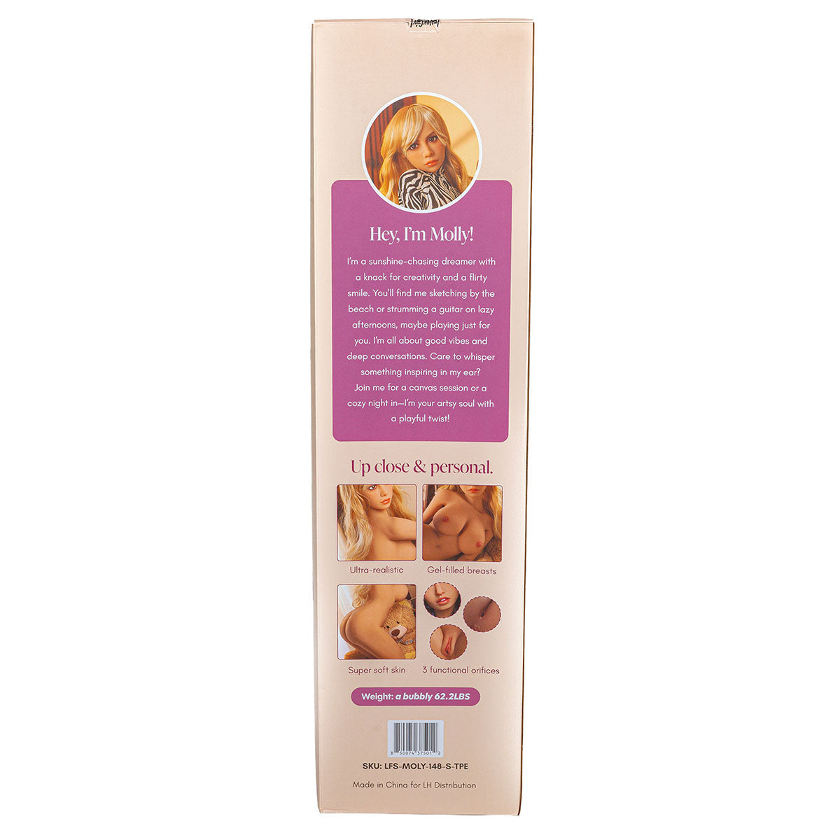Hornie Sensiskin Love Doll Molly 4ft 11in. Vanilla with Blonde Hair
