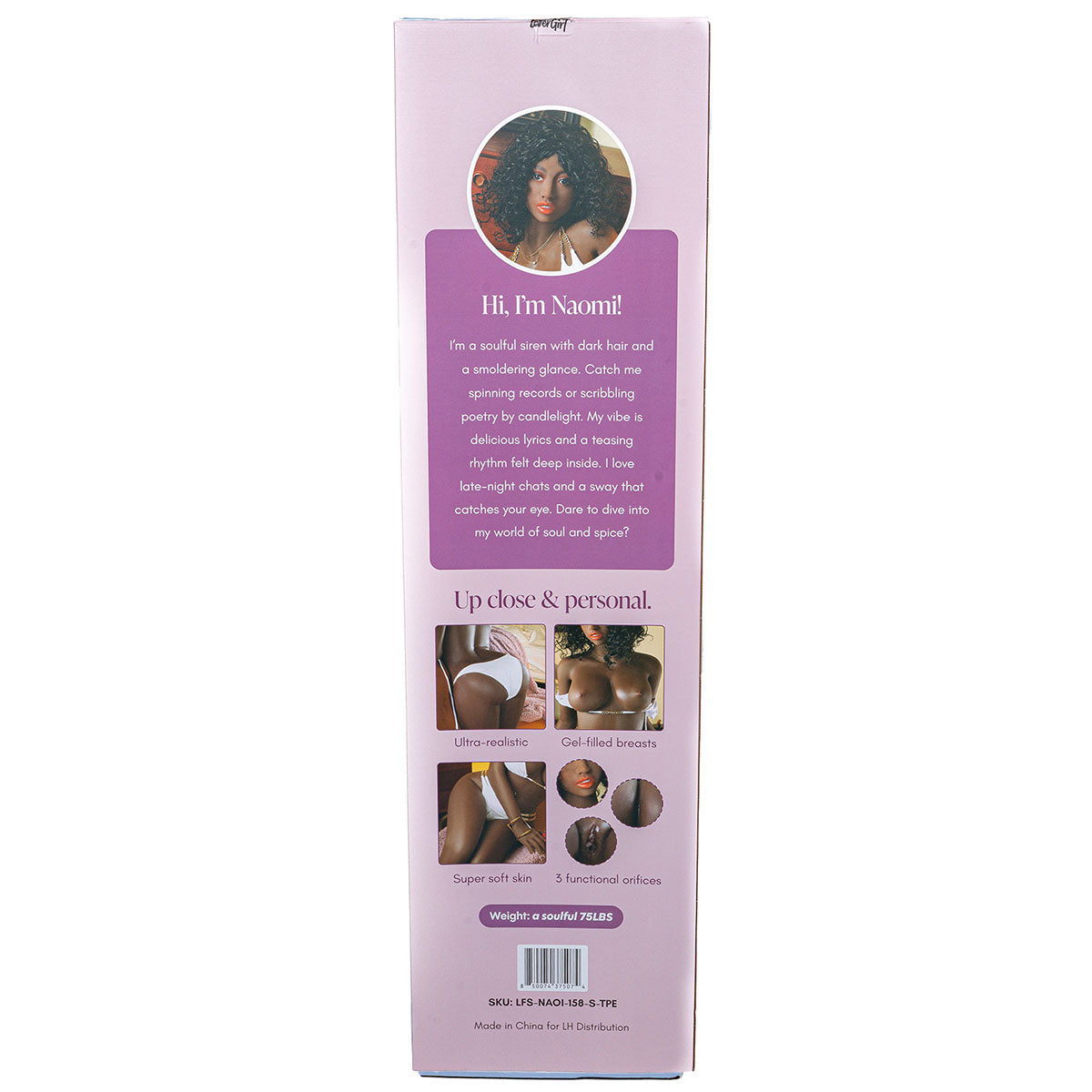 Hornie Sensiskin Love Doll Naomi 5ft 2in. Chocolate with Dark Hair