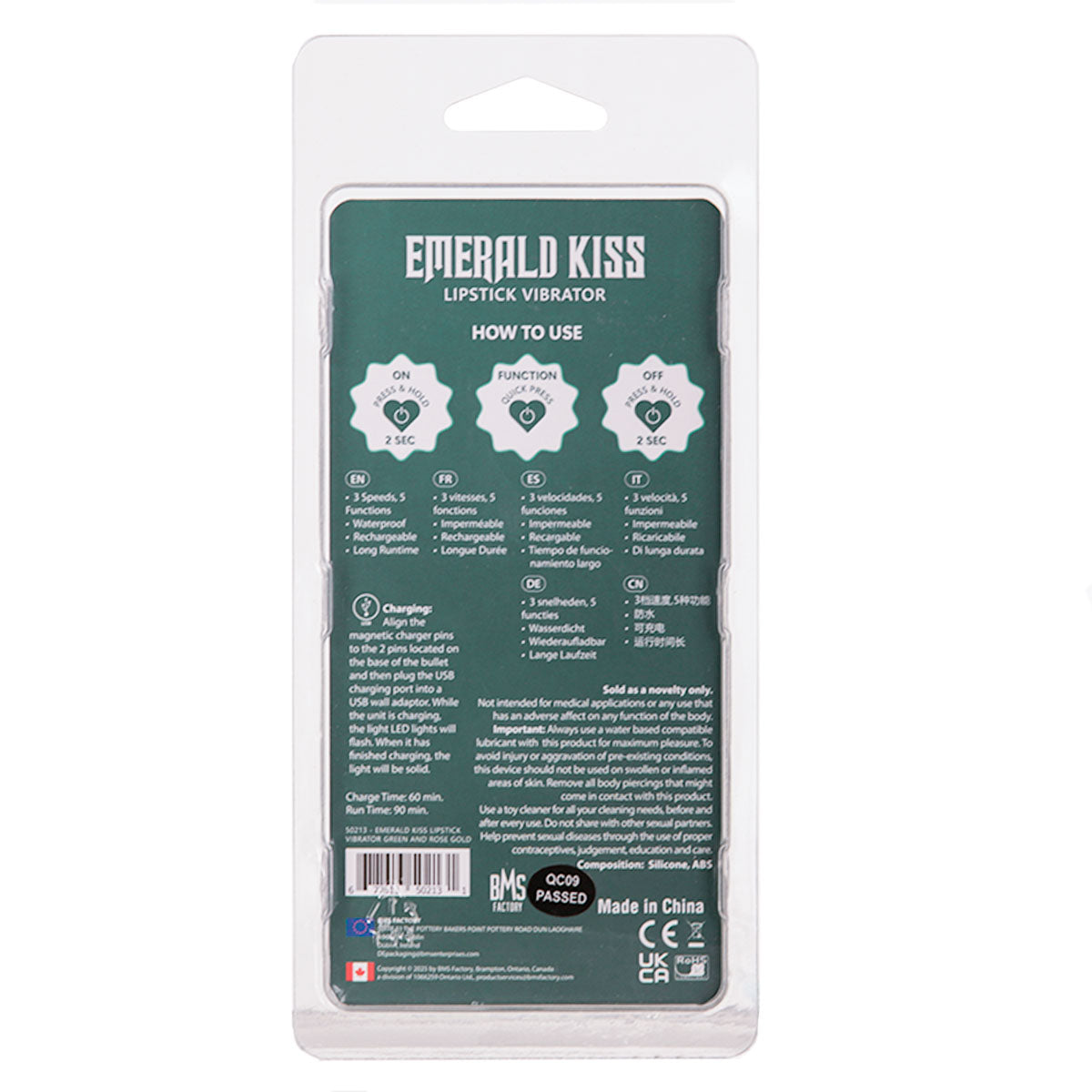 Emerald Kiss Lipstick – Green and Rose Gold