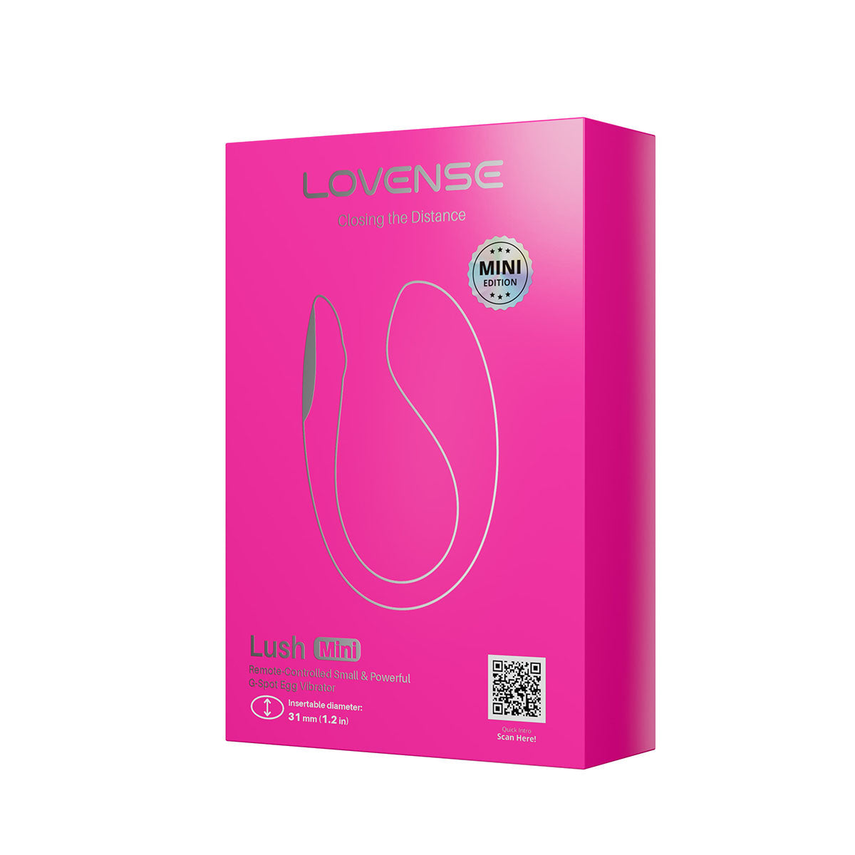 Lovense Lush Mini Remote Control Vibrator - Pink
