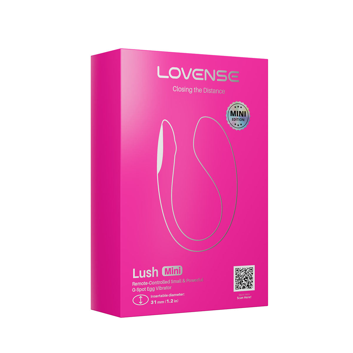 Lovense Lush Mini Remote Control Vibrator - Pink