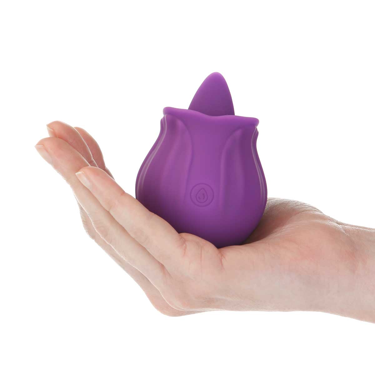 M'Lady - Rose Flickering Tongue Vibrating Clitoral Silicone Stimulator - Purple