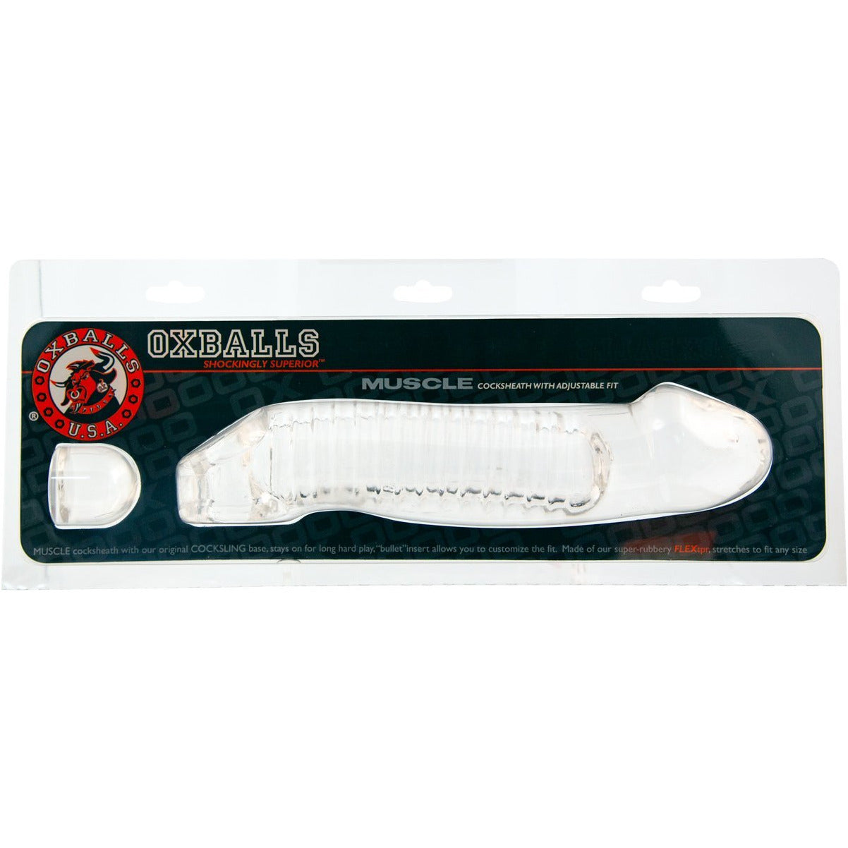 Oxballs Muscle Cocksheath – Rallongement pénien – Transparent