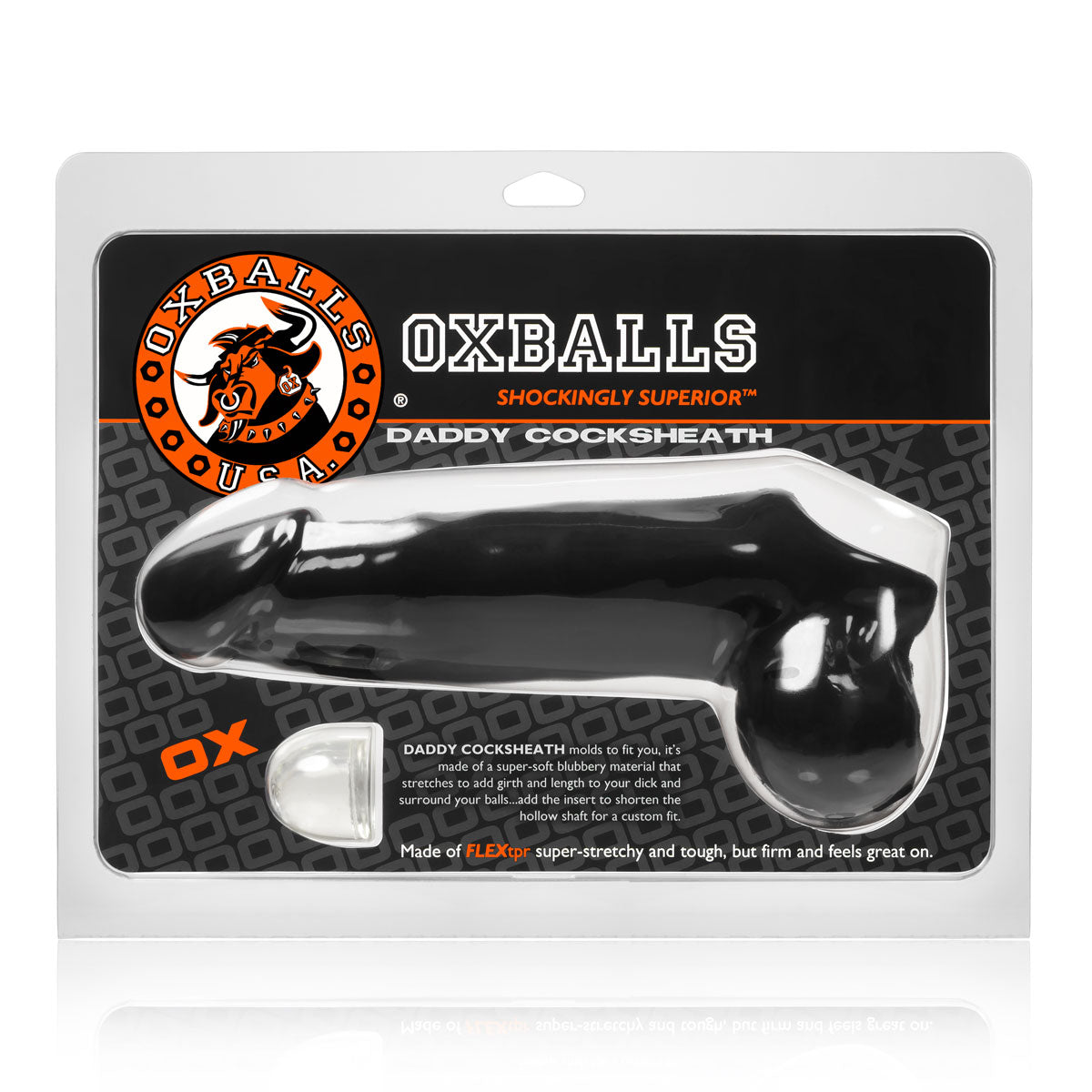 Oxballs Anneau pénien Daddy Cocksheath – Noir