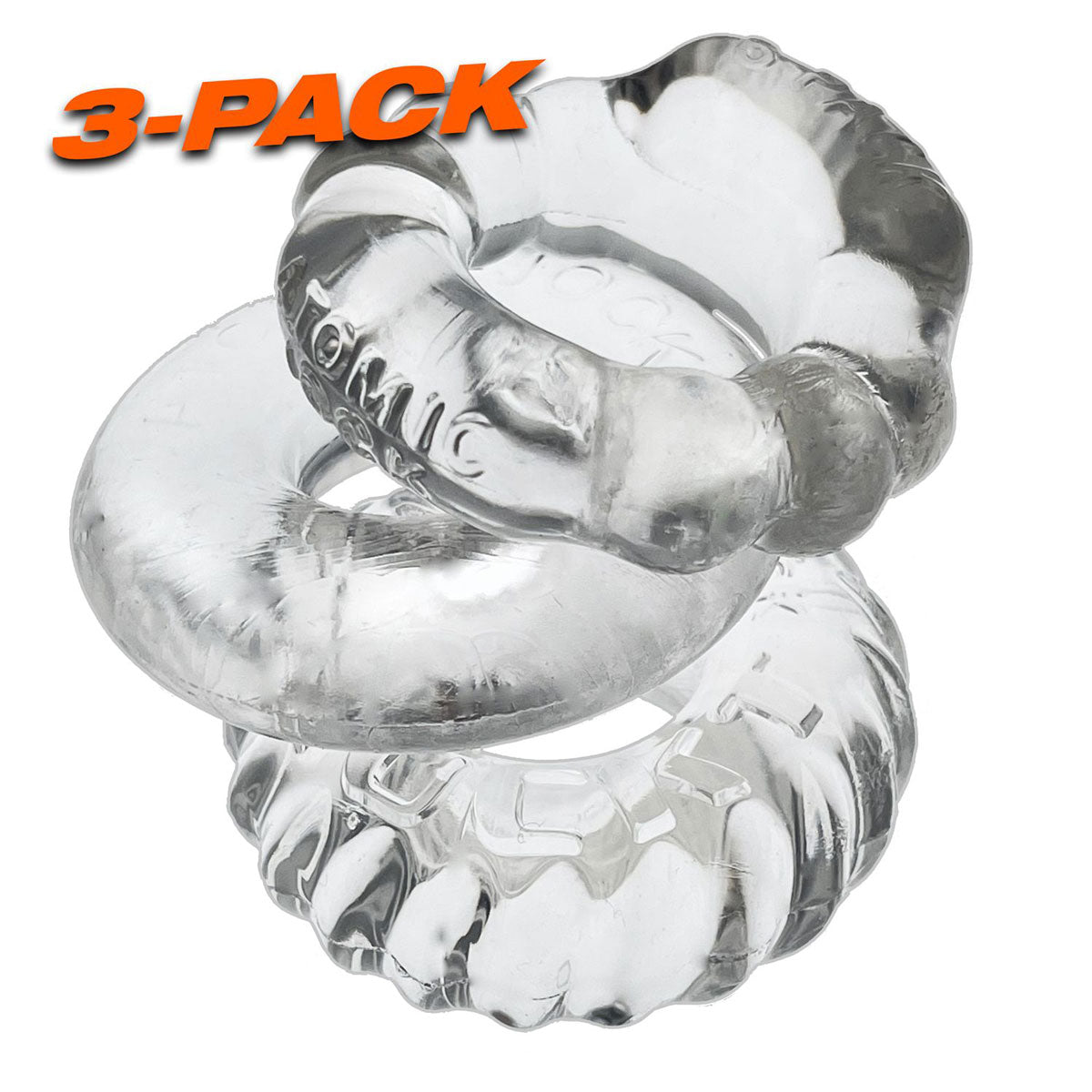 Oxballs Bonemaker - Lot de 3 anneaux péniens - Transparents